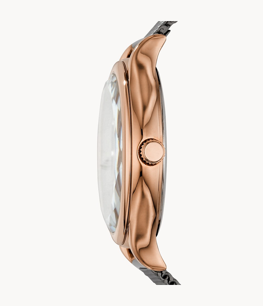 Fossil Laney Mother Of Pearl Dial Men 34mm – Grey Mother-Of-Pearl
