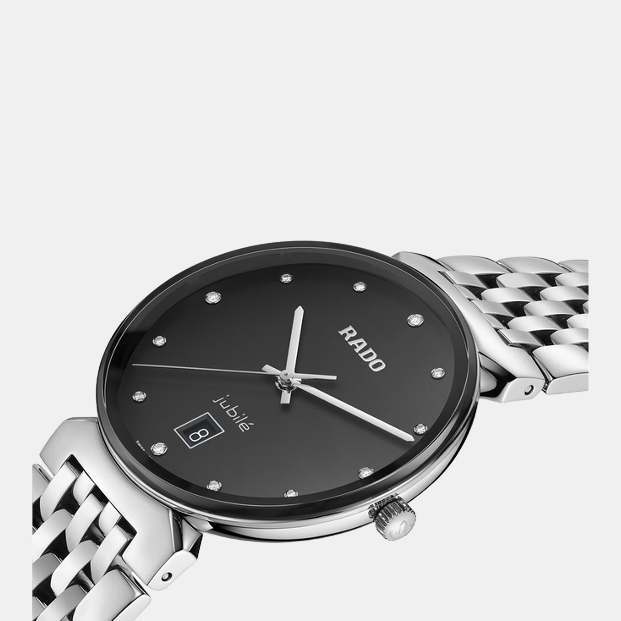 Rado Florence Unisex Quartz Black Dial Analog Stainless Steel Watch R48912733 - view 2