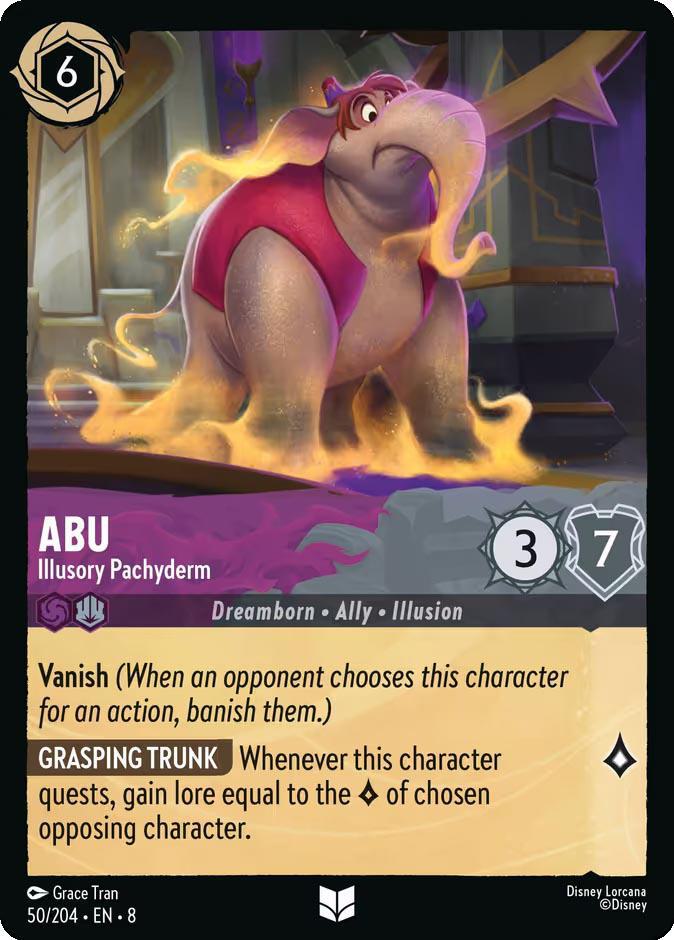 Lorcana Abu - Illusory Pachyderm - 50/204 [Reign of Jafar] [Non-Foil]
