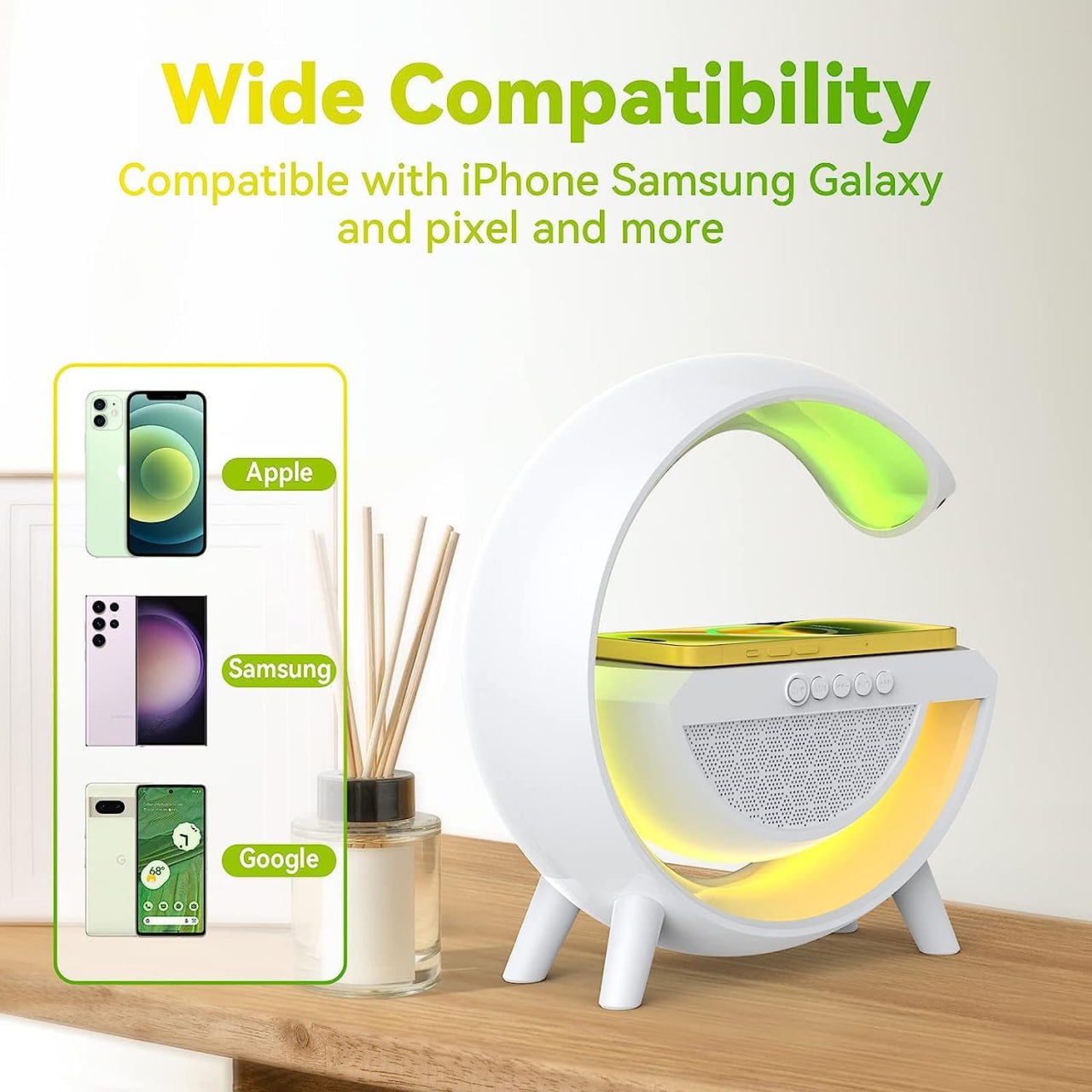 Fab Alchemy G-Shape LED Wireless Charging Speaker Lamp - view 3