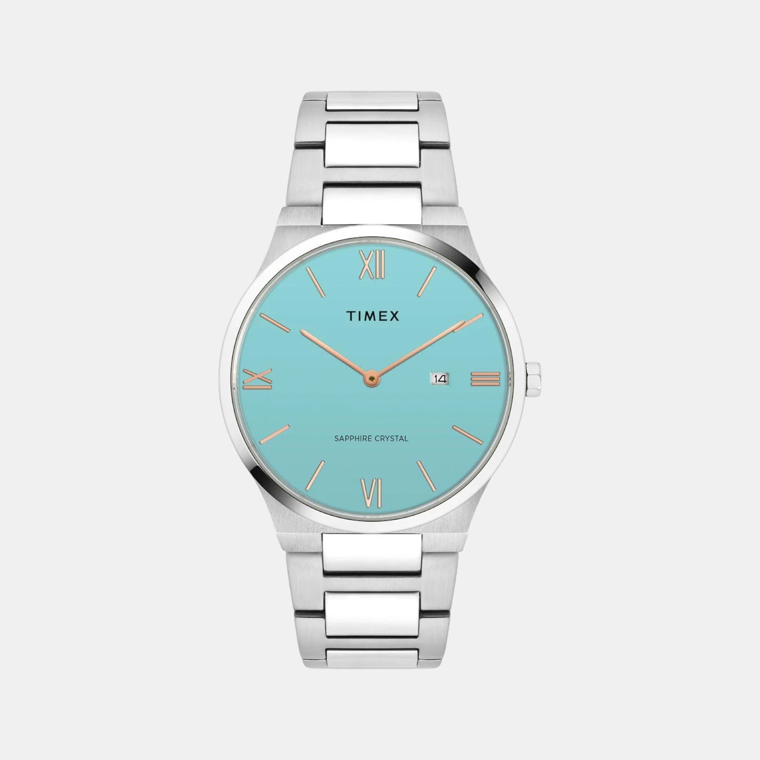 Timex Fashion Men Quartz Blue Dial Analog Stainless Steel Watch TWEG23604
