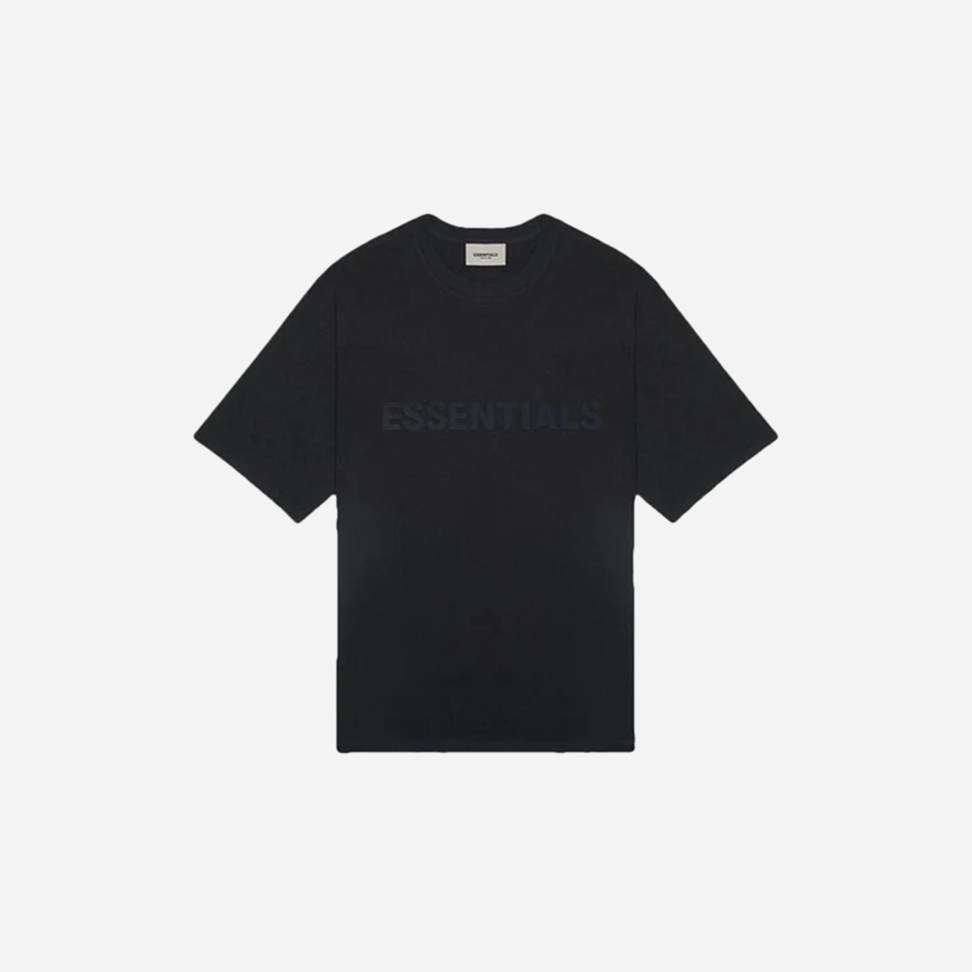 Essentials Boxy T-Shirt Applique Logo Black