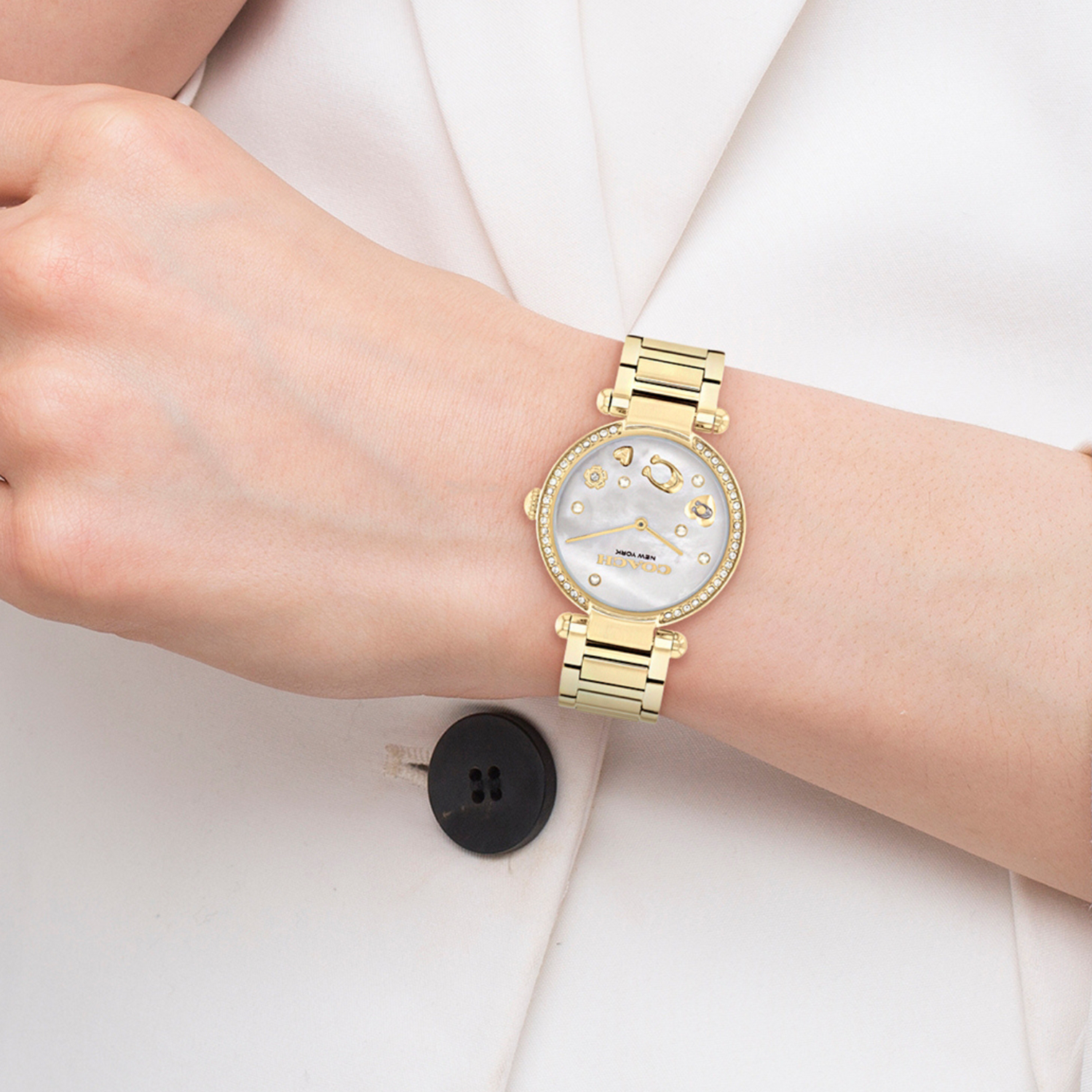 Coach Cary Women Quartz White Mother Of Pearl Dial Analog Stainless Steel Watch 14504265 - view 4