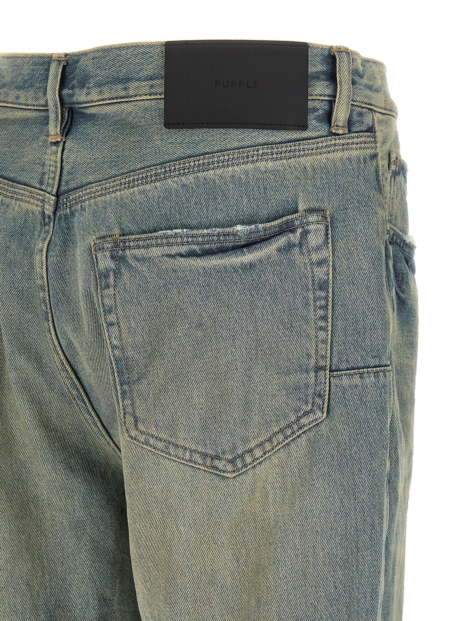 Purple P026 Dirty Fade Rip Boot Jeans – 100% cotton - view 4
