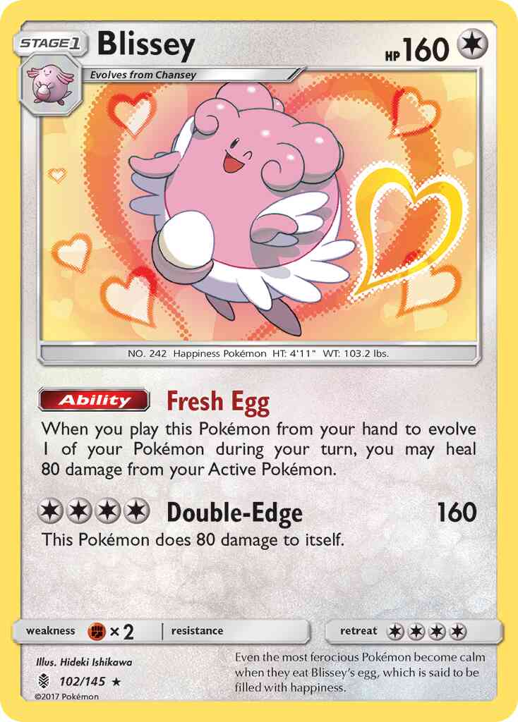 Rare holo sm2-102 – Pokémon Blissey - 102/145 - Rare Holo [sm2-102] [Holo]