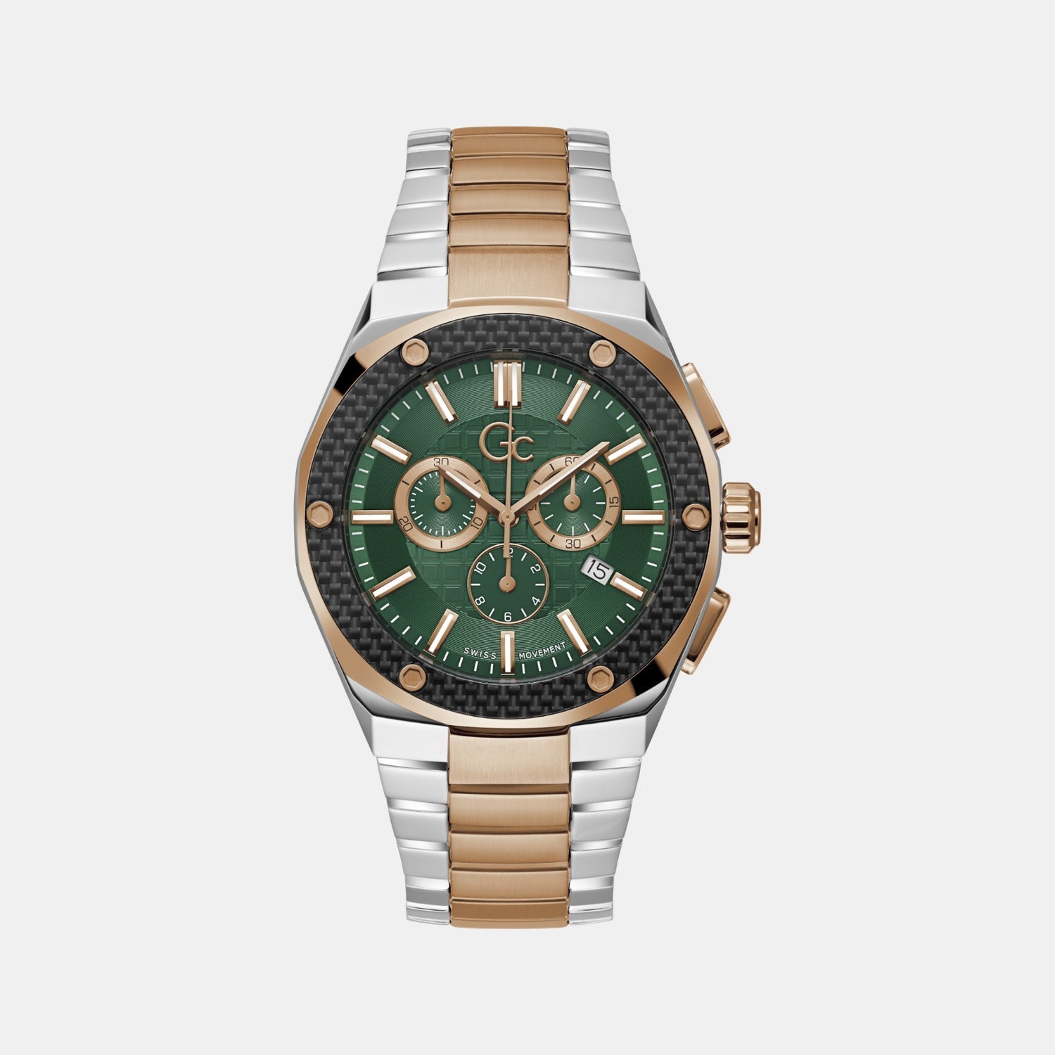 GC Fiber Men Quartz Green Dial Chronograph Stainless Steel Watch Z37003G3MF
