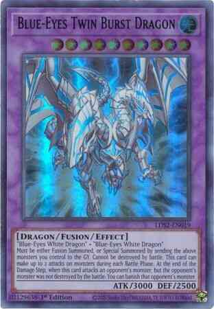 Yu-Gi-Oh! Blue-Eyes Twin Burst Dragon (Green) - LDS2-EN019 - Ultra Rare - 1st Edition