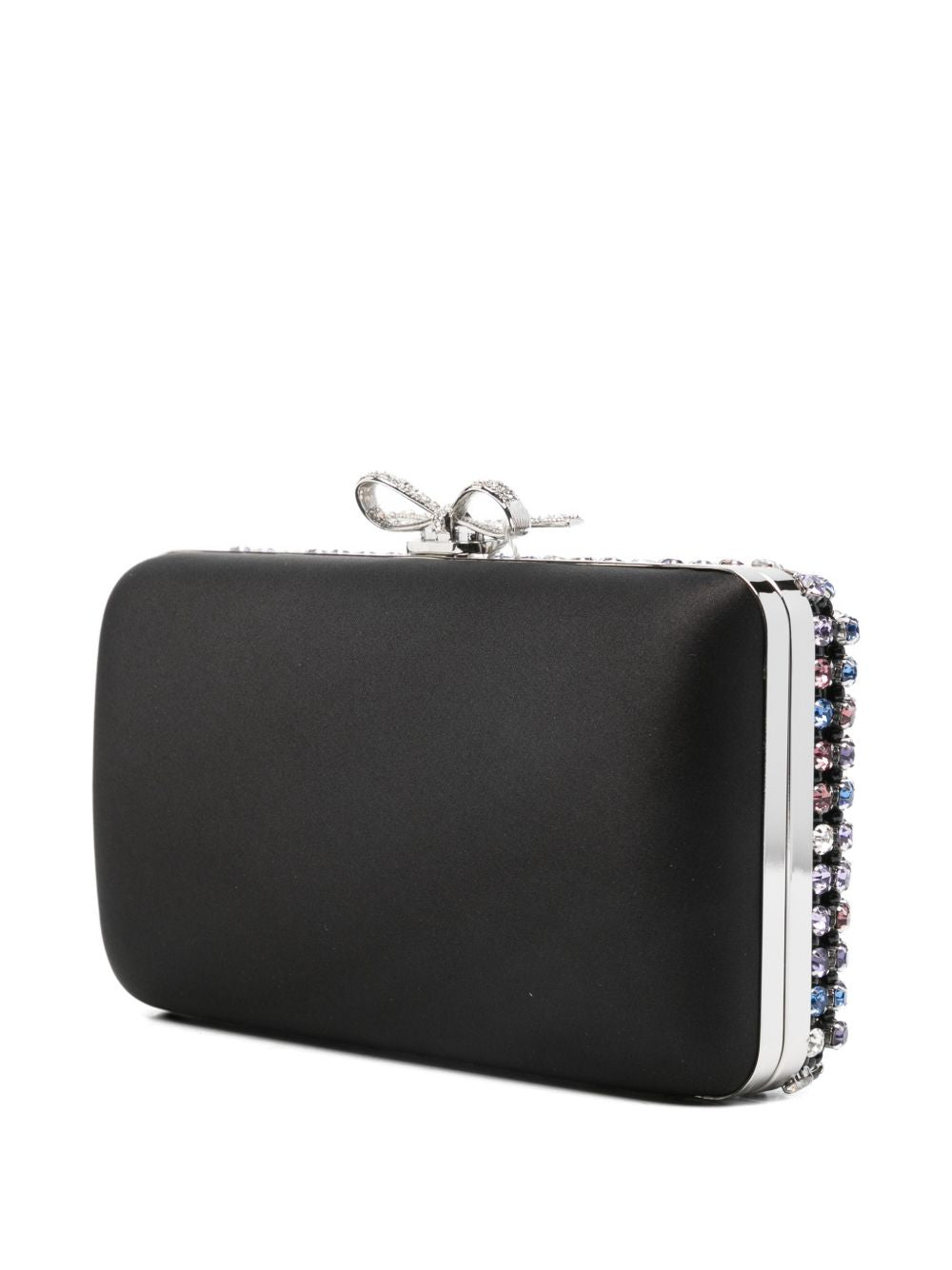 Self-Portrait Multi Crystal Chainmail Clutch - view 2