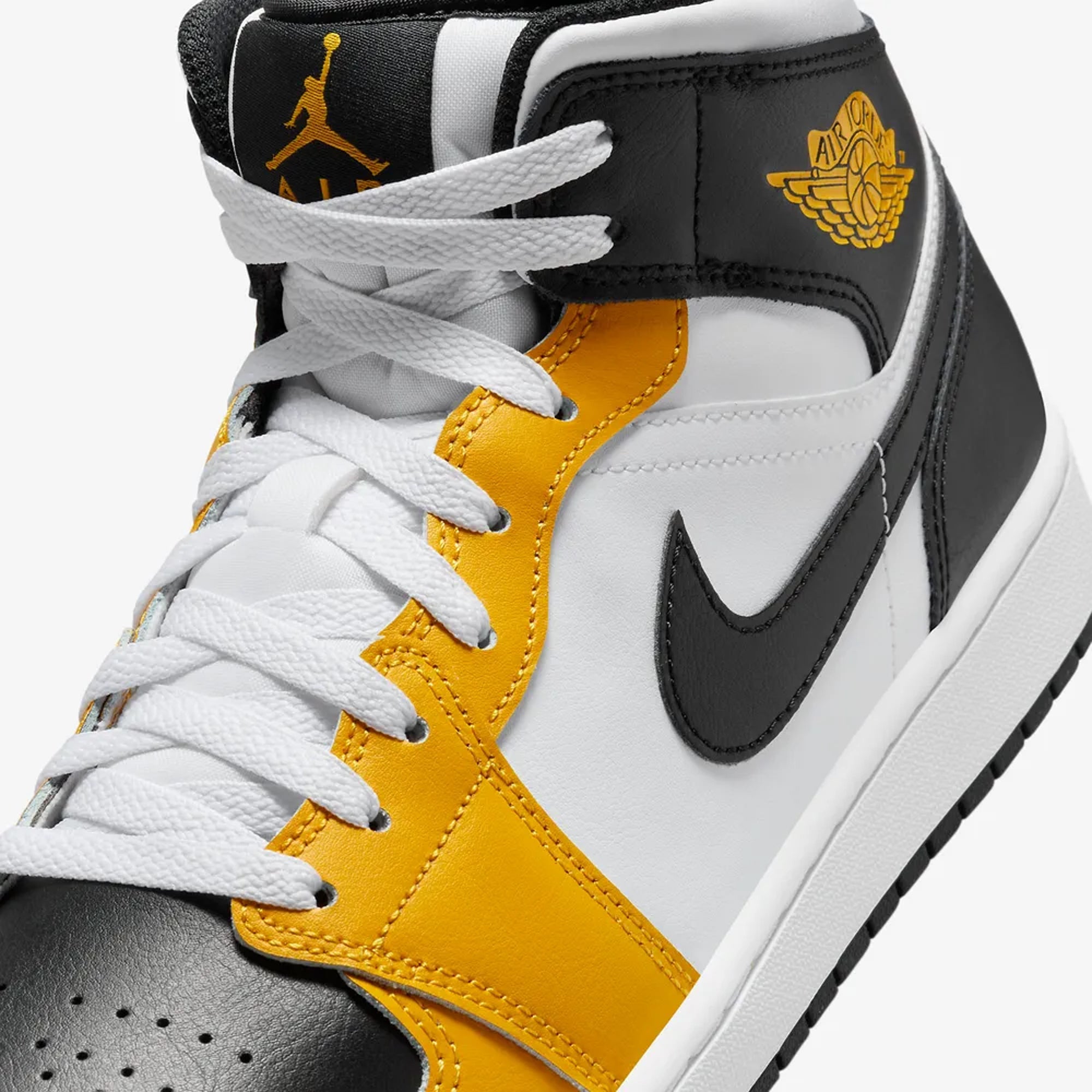 Jordan | AIR JORDAN 1 MID { YELLOW OCHRE/BLACK-WHITE-YELLOW OCHRE - view 3