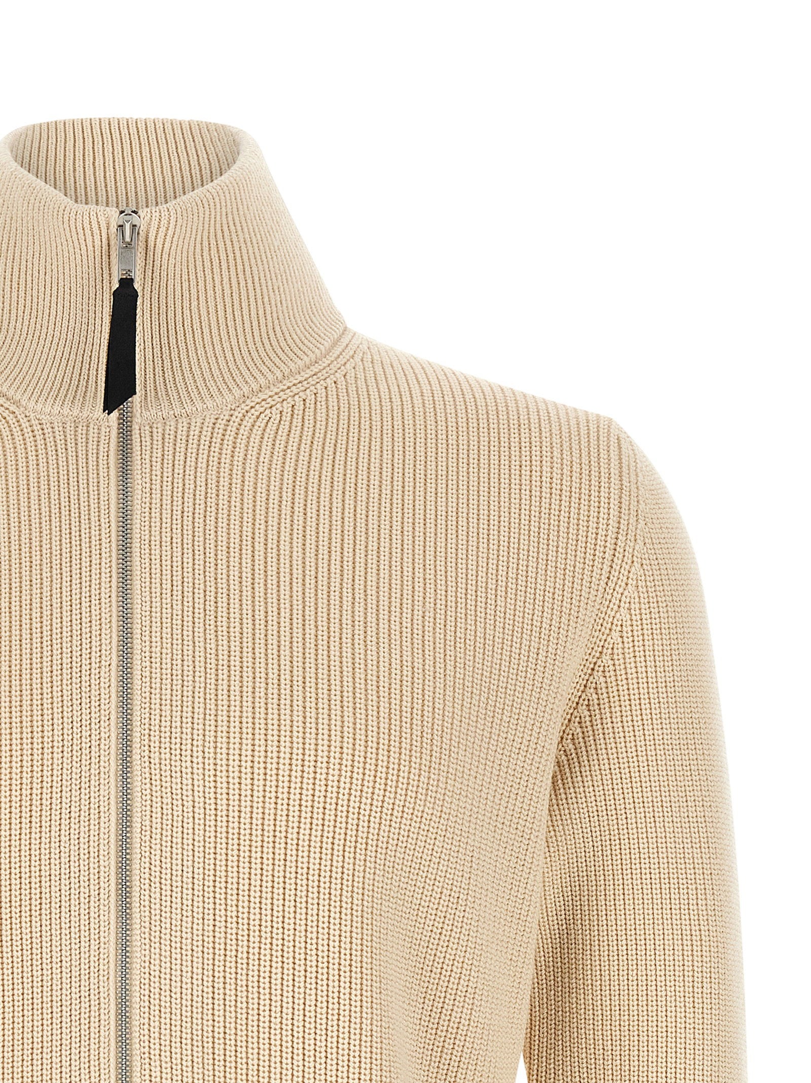 Maison Margiela Ribbed Knit Cardigan – 74% wool, 26% cotton - view 3