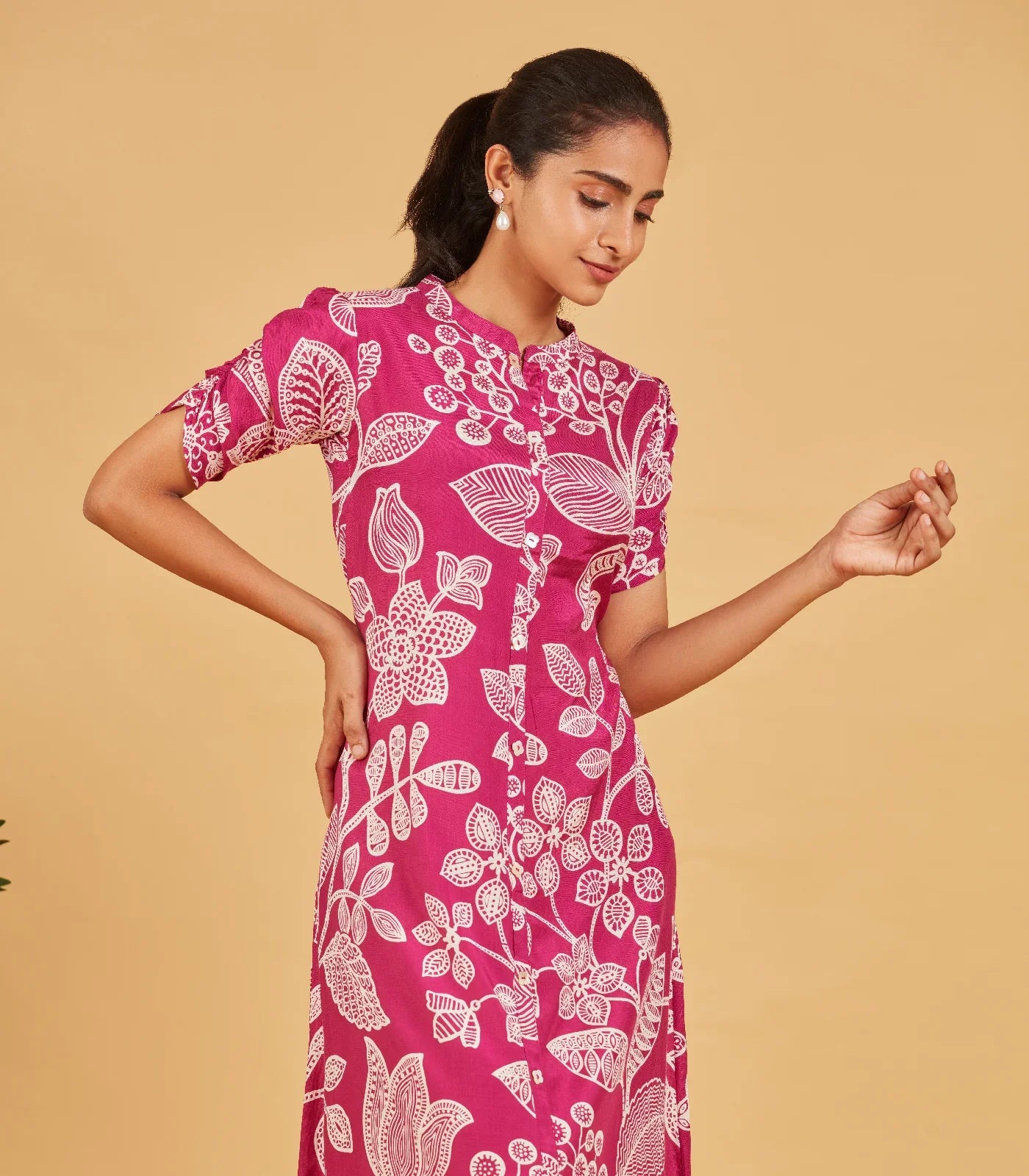 RmKV Bright Rose Printed Dress – Pink - view 2
