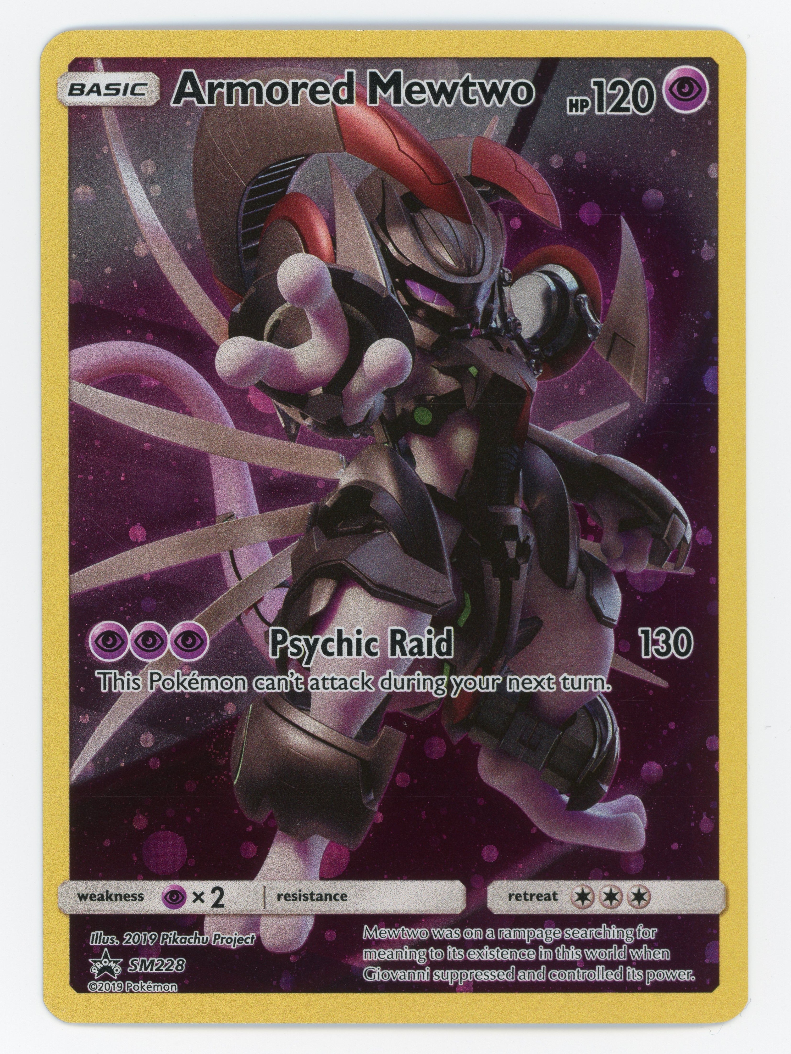 Pokémon Armored Mewtwo - SM228 - Promo - Holo - Scan 15106