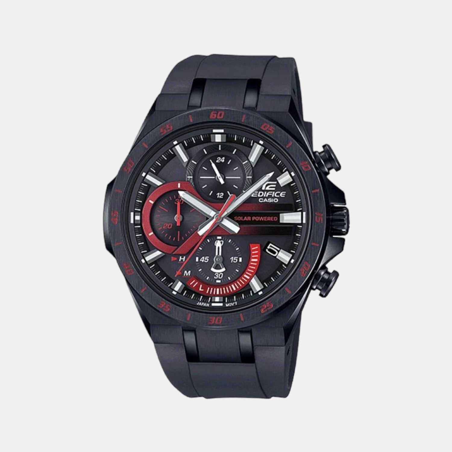 Casio Edifice Men Quartz Black Dial Chronograph Stainless Steel Watch ED523