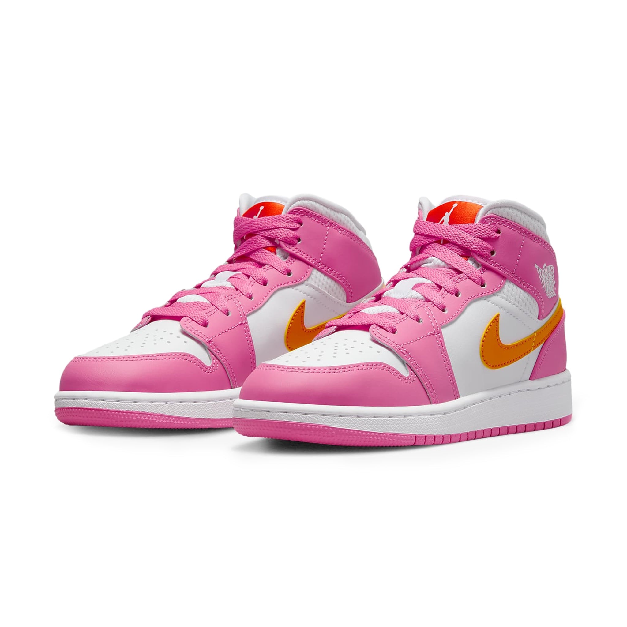 Air Jordan 1 Mid Pinksickle Safety Orange (GS) - view 2