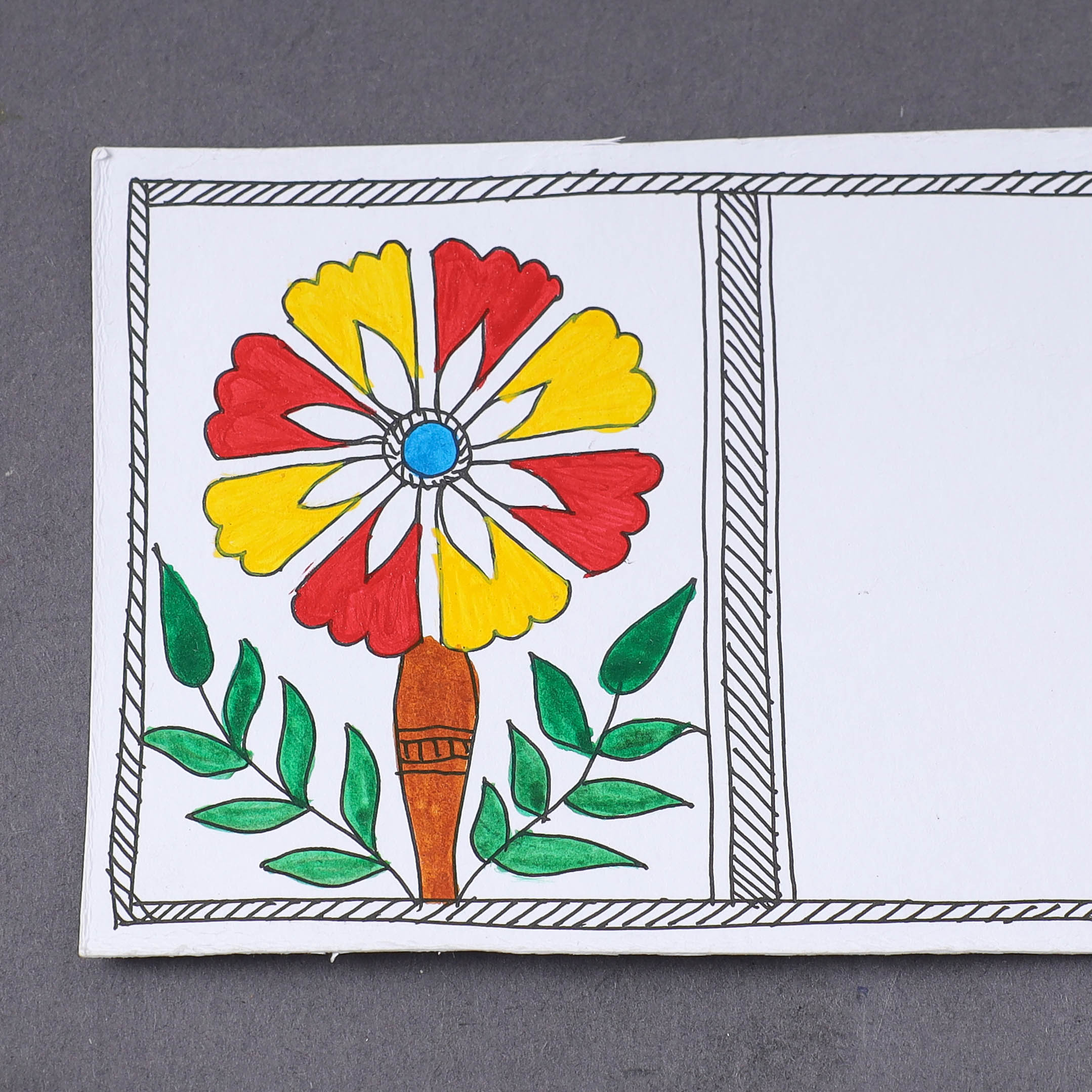 ITOKRI CRAFTS INITIATIVE Assorted - Madhubani Handpainted Post Card (3.5 x 5.5 in) - view 2