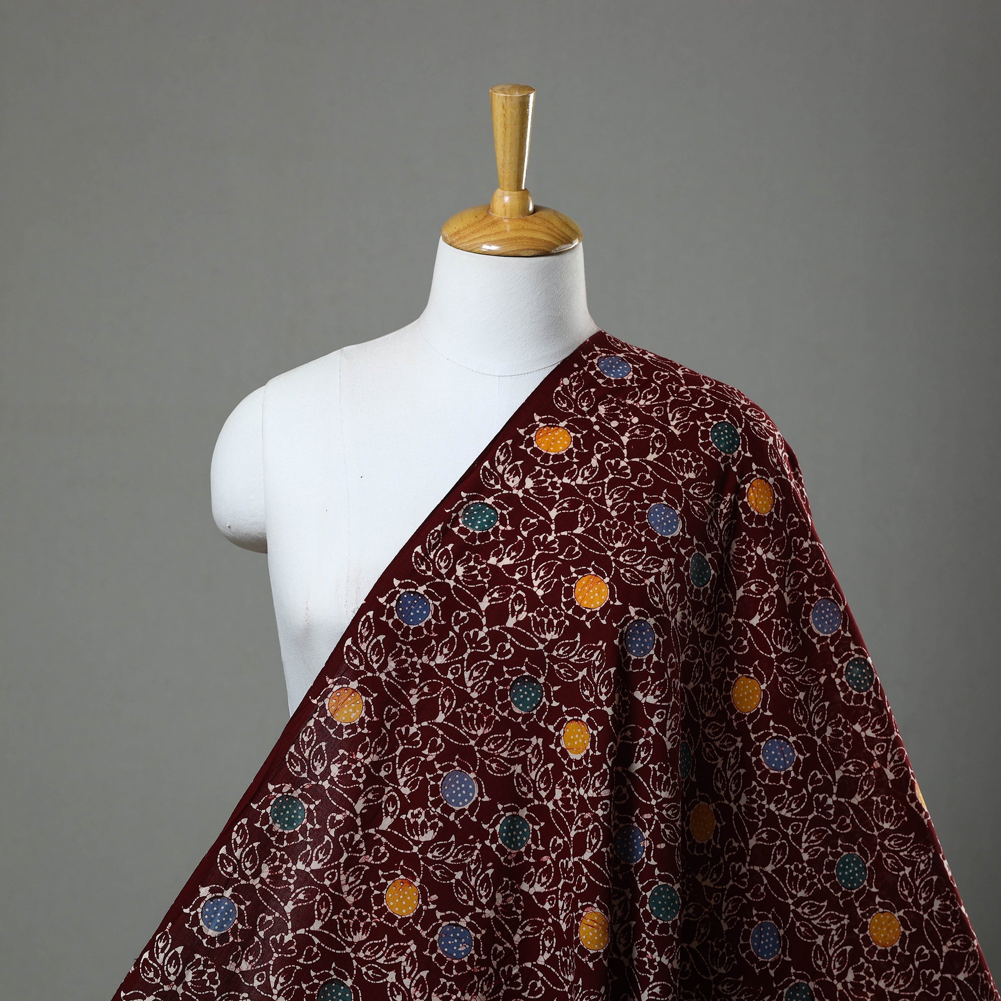 KACHCHH JI CHHAAP Brown - Indonesian Style Cotton Batik Print Fabric 13