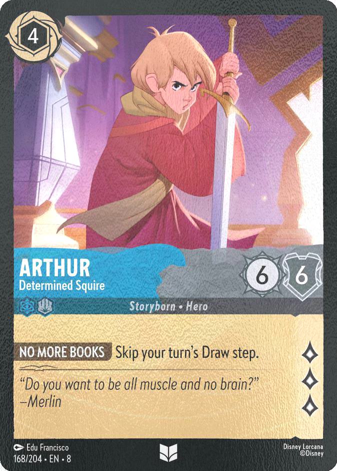 Lorcana Arthur - Determined Squire - 168/204 [Reign of Jafar] [Cold Foil]