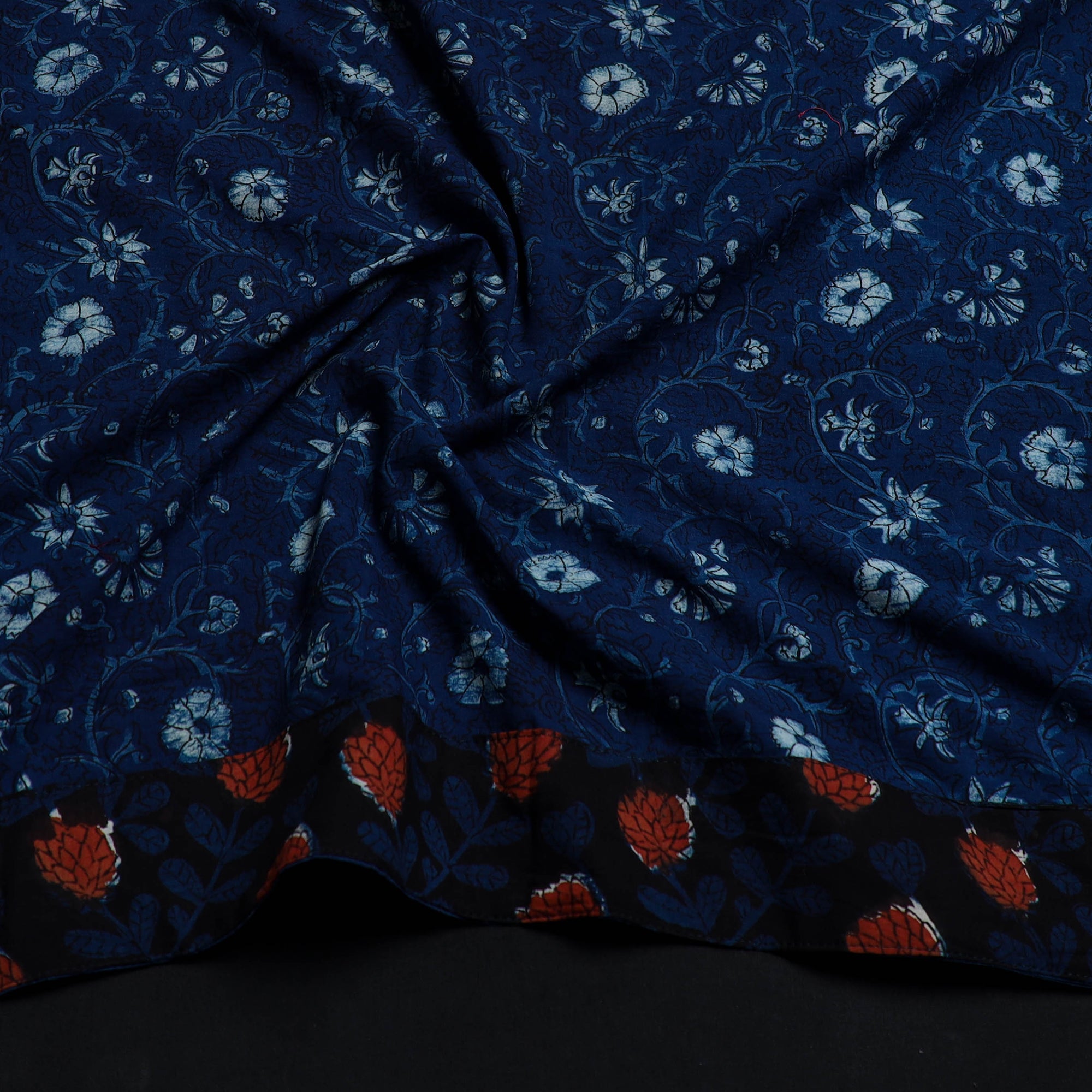 NOORI BAZAR Blue - Block Print Cotton Pipad Blouse Piece 128 - view 2
