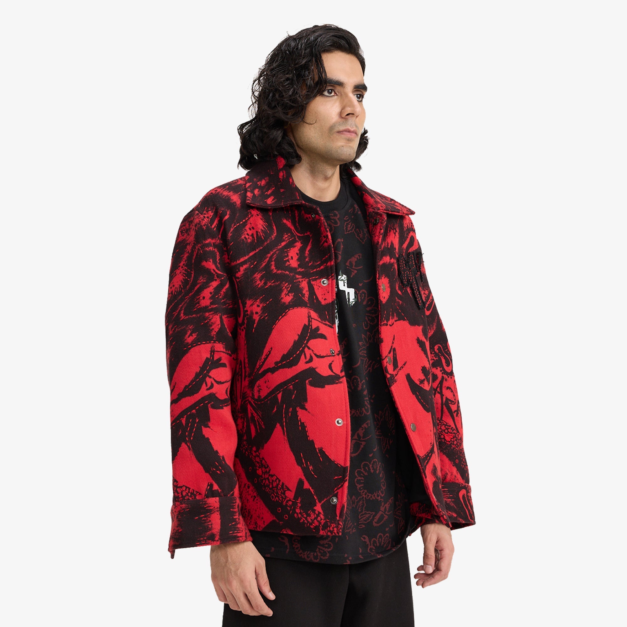 F A R A K | Obsession Handmade Jacket { Black/red - view 2
