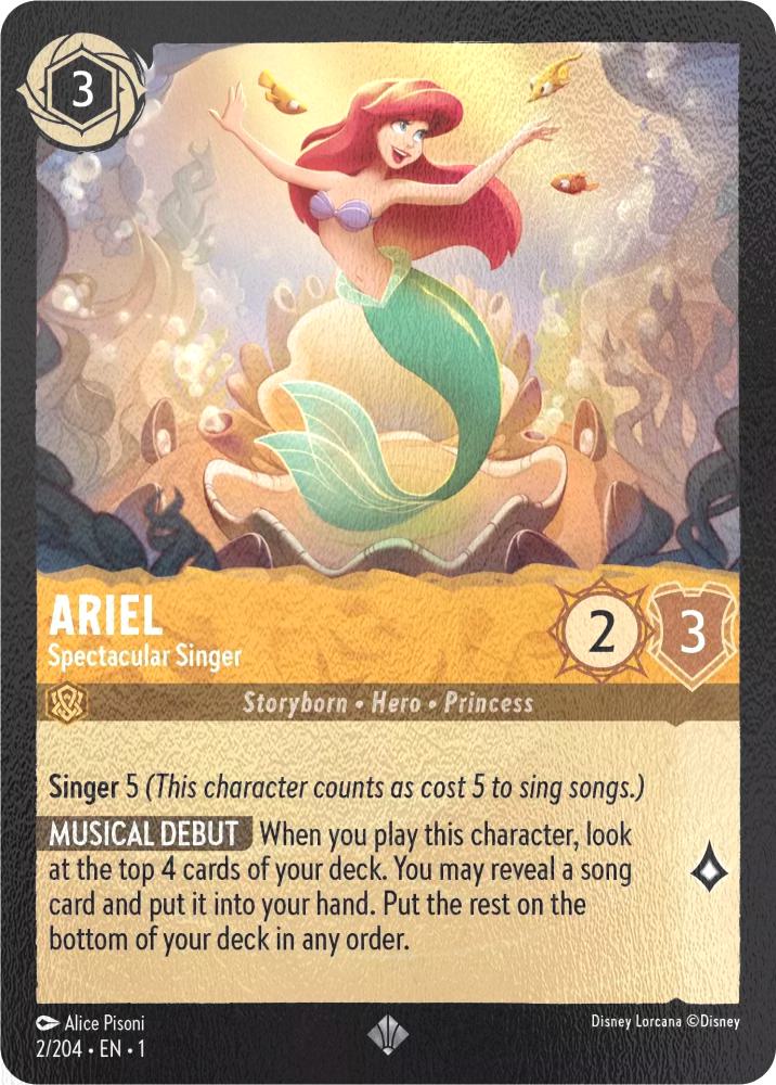204 the first – Lorcana Ariel - Spectacular Singer - 2/204 [The First Chapter] [Cold Foil]
