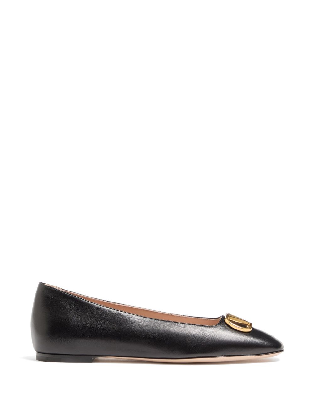 Valentino Garavani Flat shoes BLACK – Calf  Leather 100%