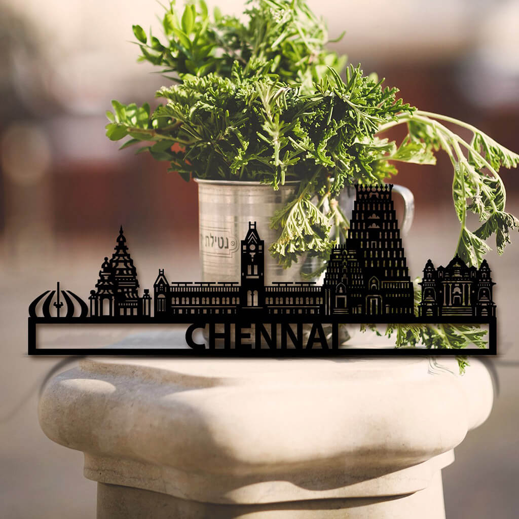 Bigsmall_cc Chennai Skyline Wall Hanging - view 5