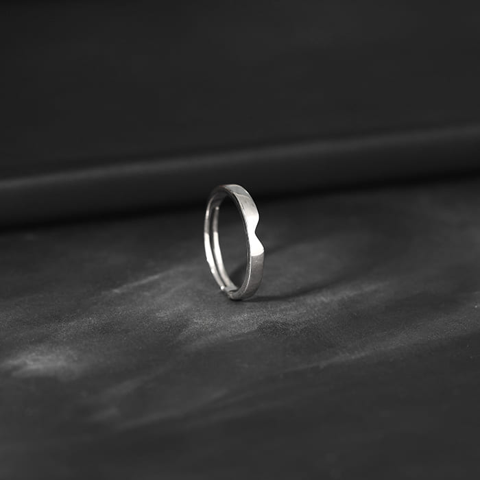 GIVA Jewellery Silver Classic Ring Band For Him - view 2
