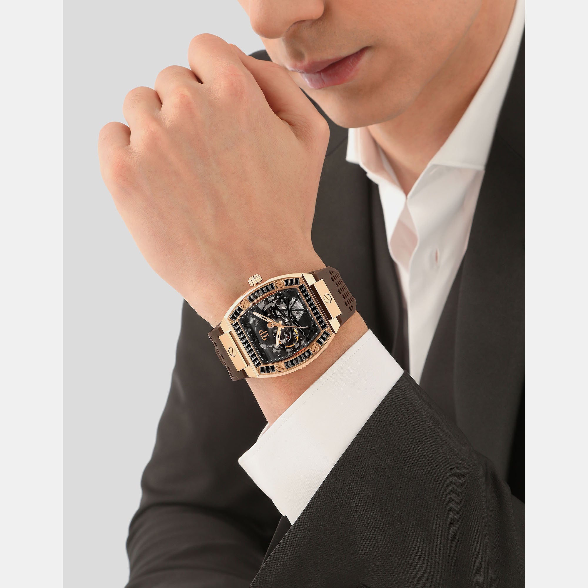Philipp Plein $keleton Men Automatic Black Dial Analog Silicone Watch PWBAA1723 - view 4
