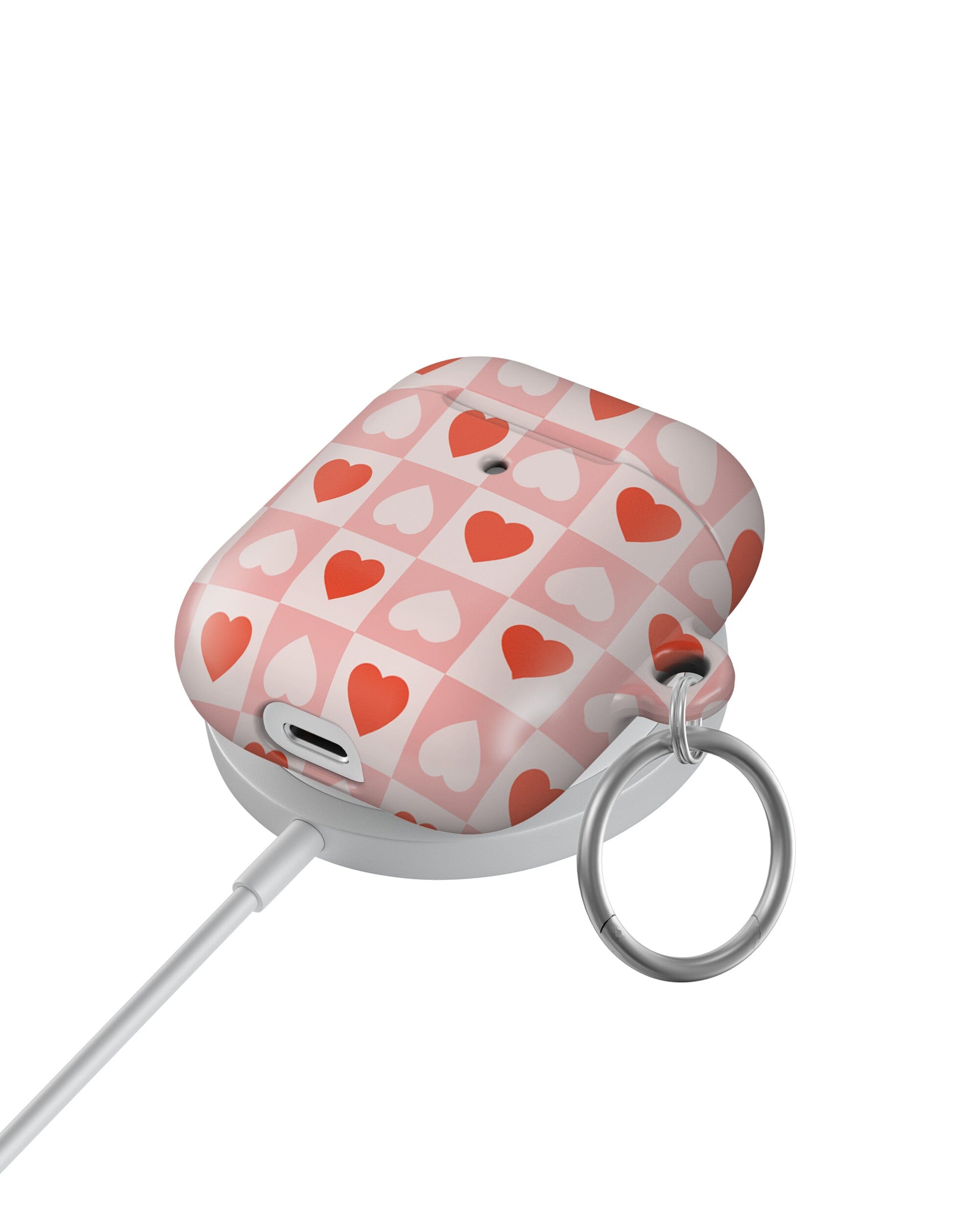 Casetry King of My Heart | Checkered Hearts AirPods Case - view 5