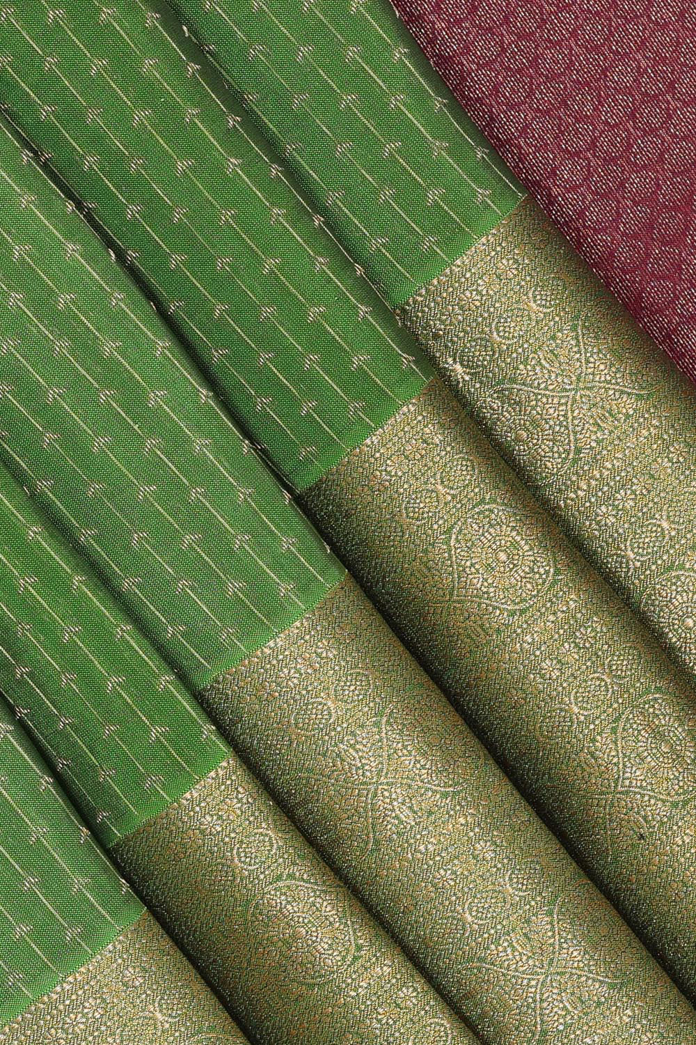 Kalanjali Gorgeous Green Saree – Women's - view 2