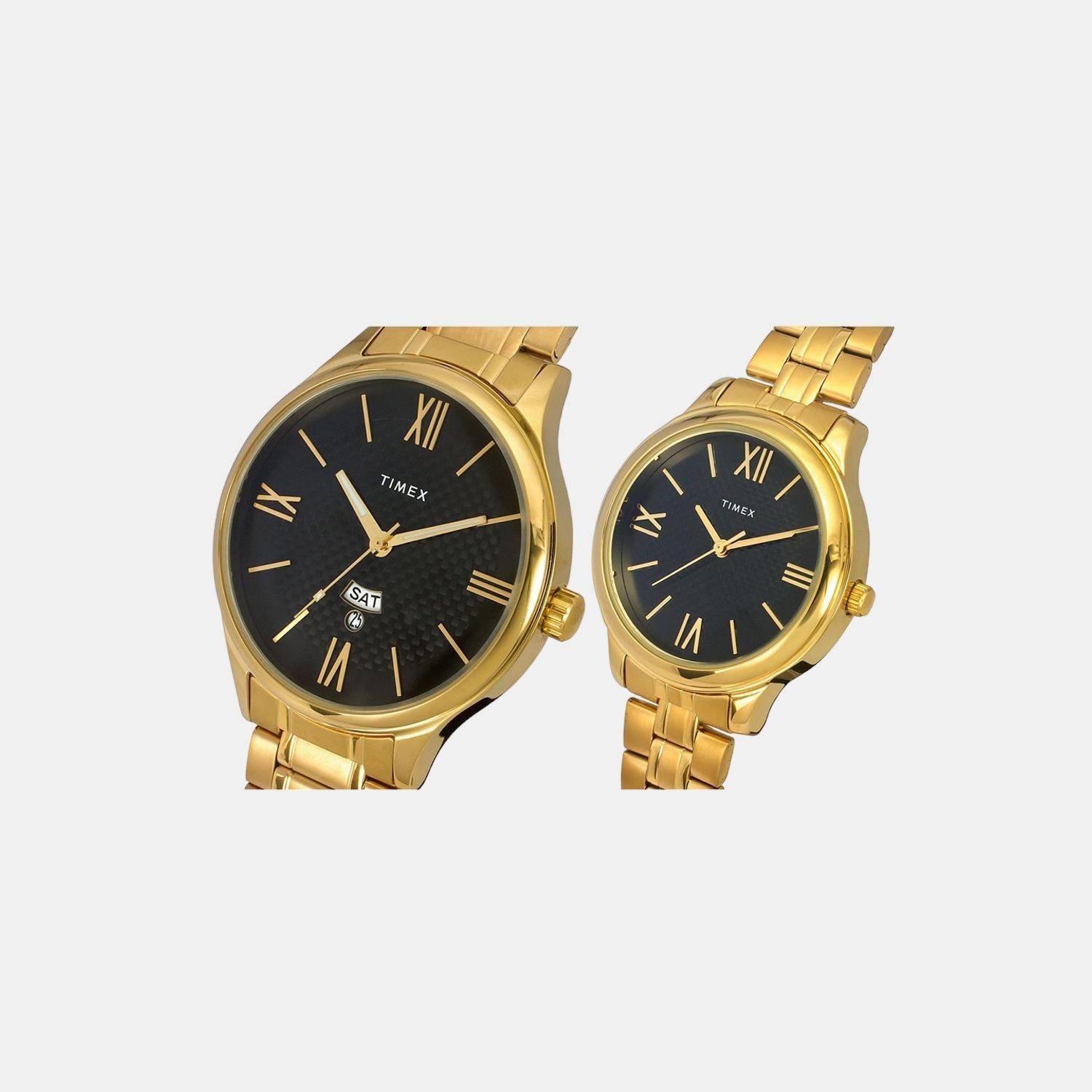 Timex Empera Couple Quartz Black Dial Analog Stainless Steel Watch TW00PR283 - view 5