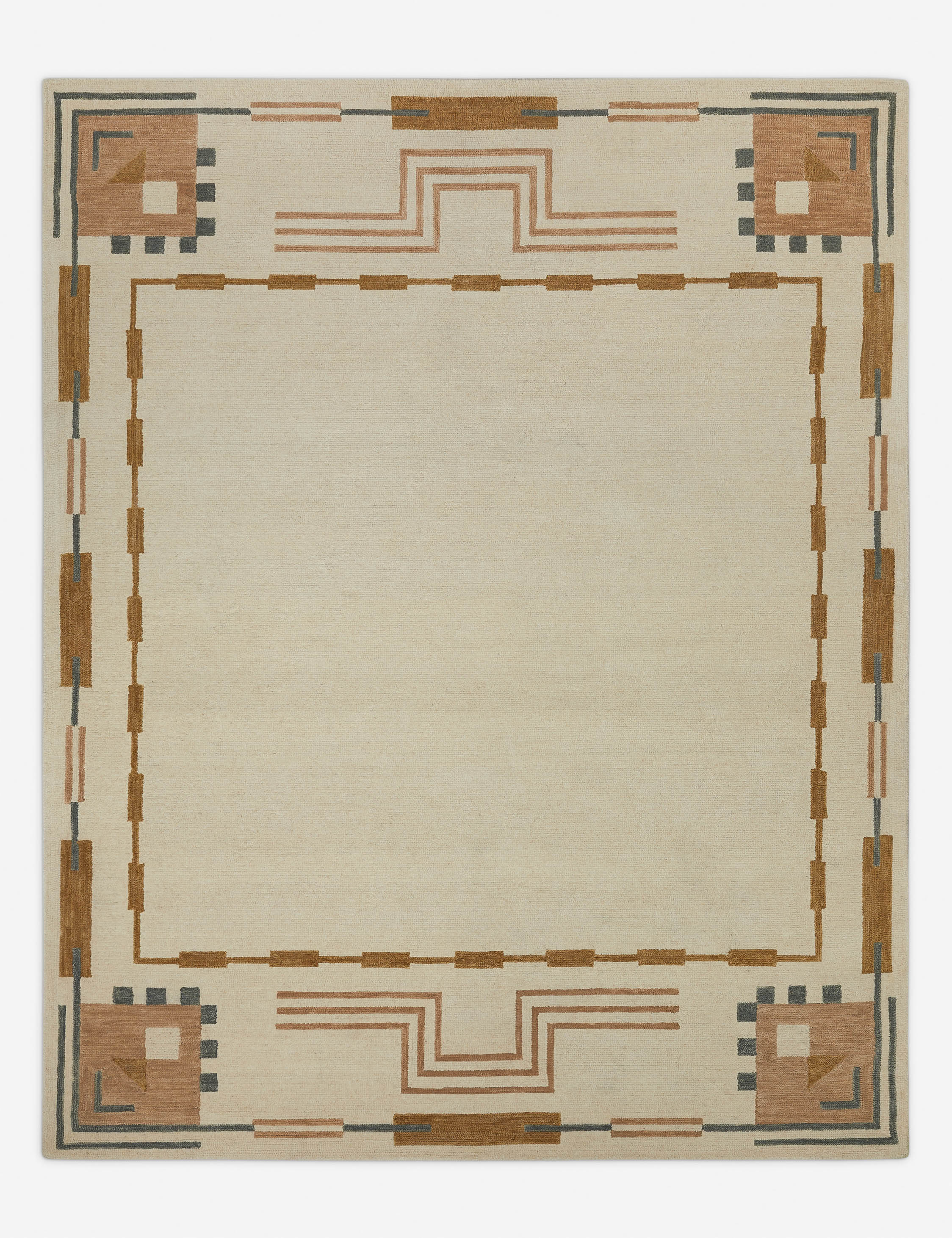 Lulu and Georgia Danzi Hand-Tufted Wool Rug – Ochre and Blush