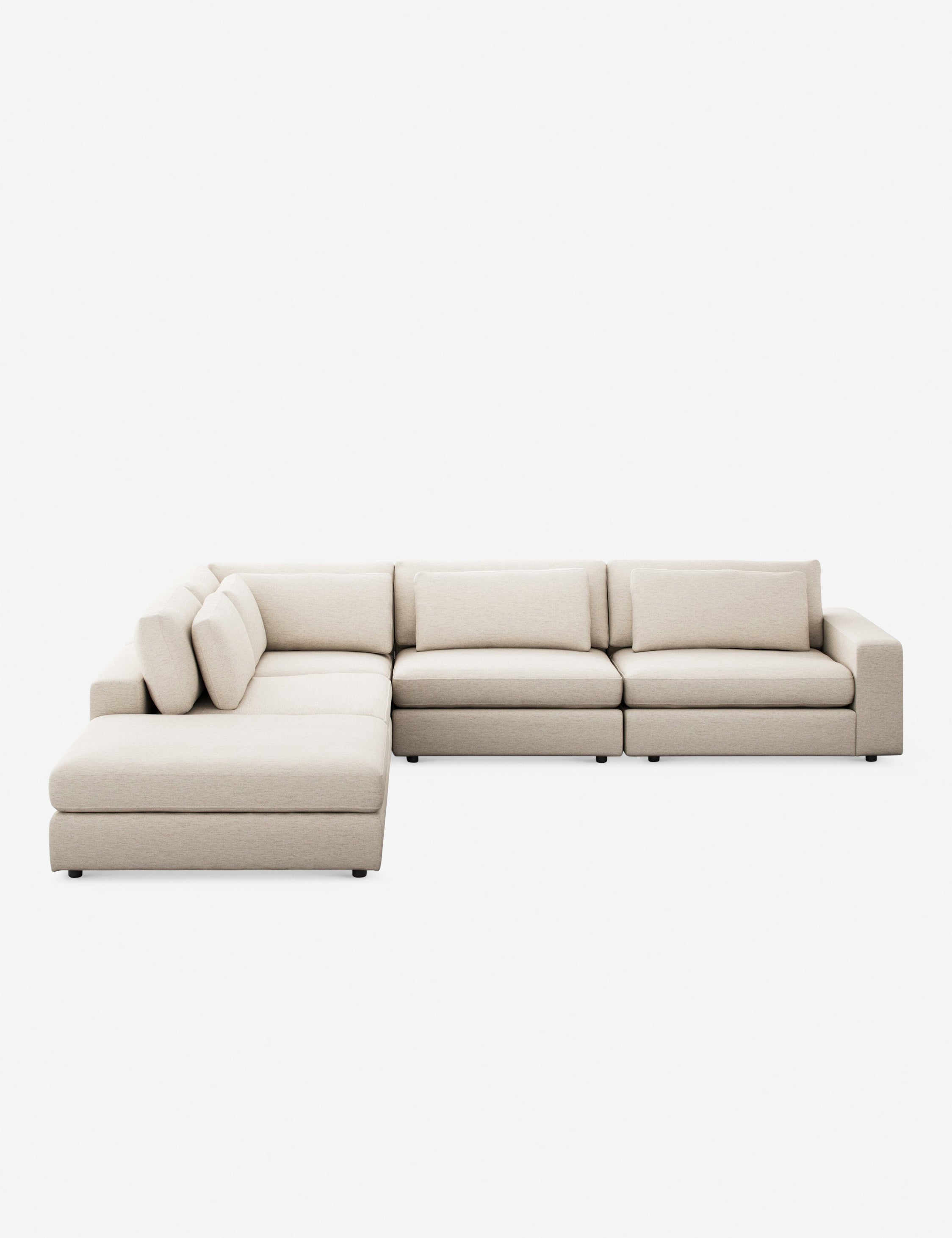 Lulu and Georgia Creswell 4-Piece Sectional Sofa with Ottoman - view 2