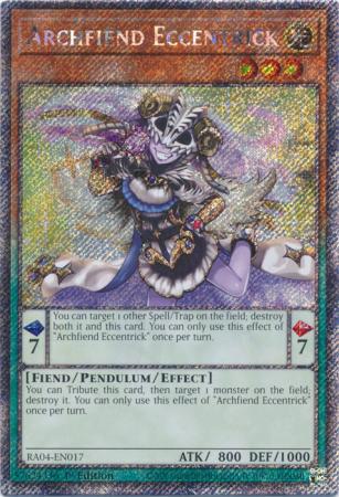 Yu-Gi-Oh! Archfiend Eccentrick - RA04-EN017 - Platinum Secret Rare - 1st Edition
