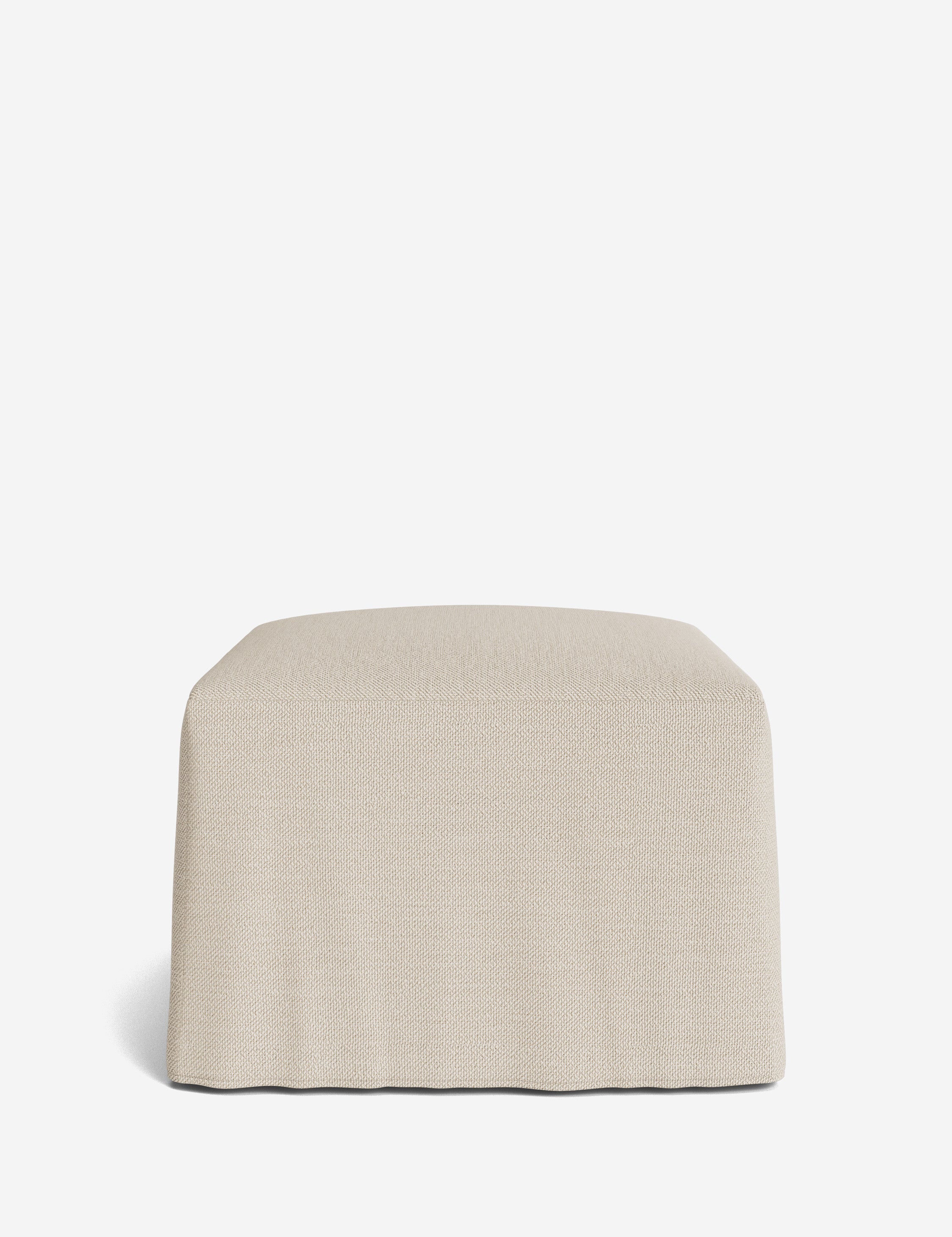 Lulu and Georgia Portola Slipcover Ottoman - view 94
