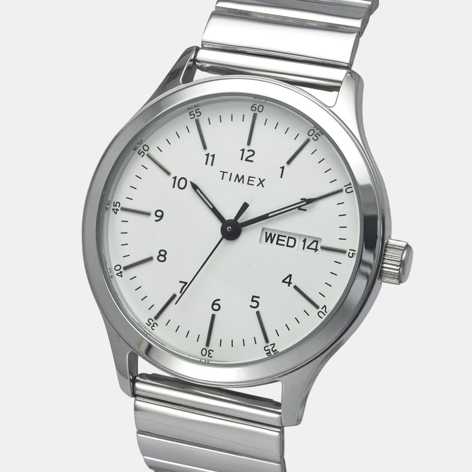 Timex Fashion Men Quartz White Dial Analog Stainless Steel Watch TWEG19703 - view 5