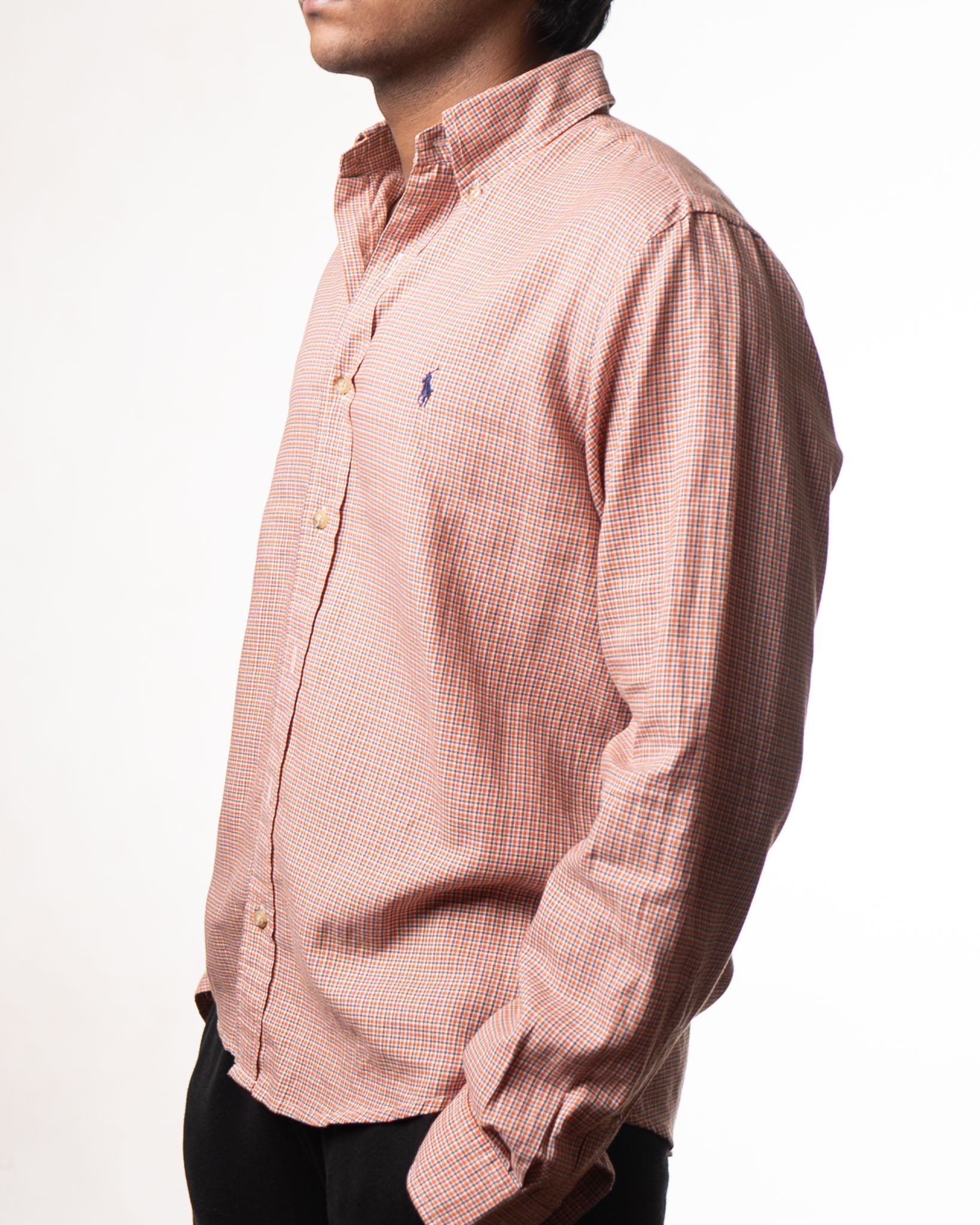 Ralph Lauren Slim Fit Red Plaid Buttondown Shirt - view 2