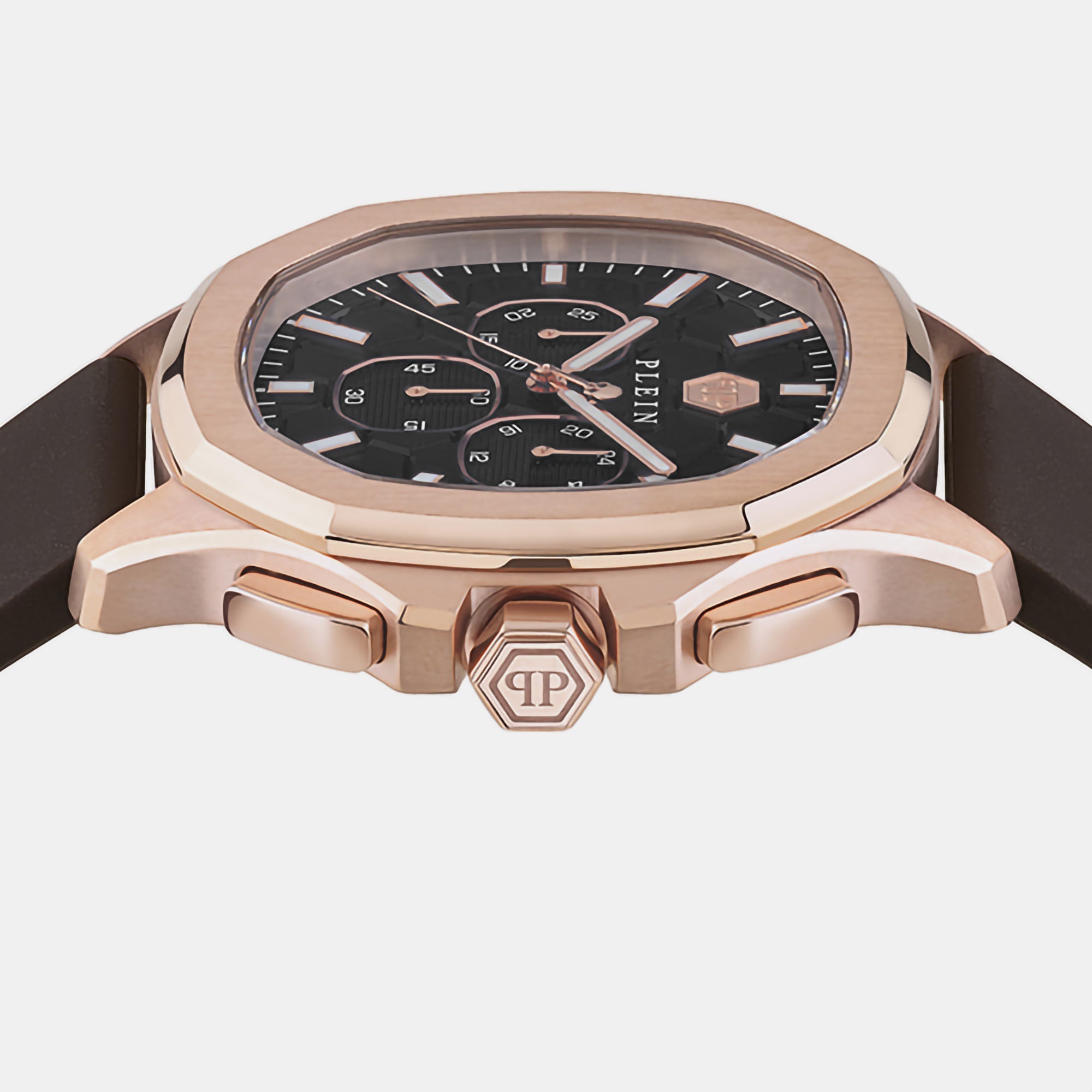 Philipp Plein High-Iconic Men Quartz Brown Dial Chronograph Silicone Watch PWSAA0523 - view 2