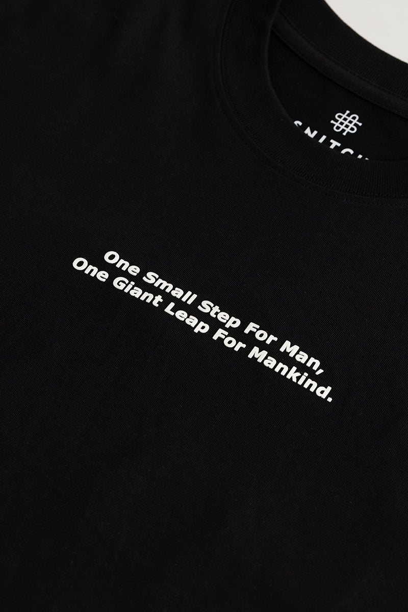 SNITCH One Small Step Black Oversized T-Shirt - view 2