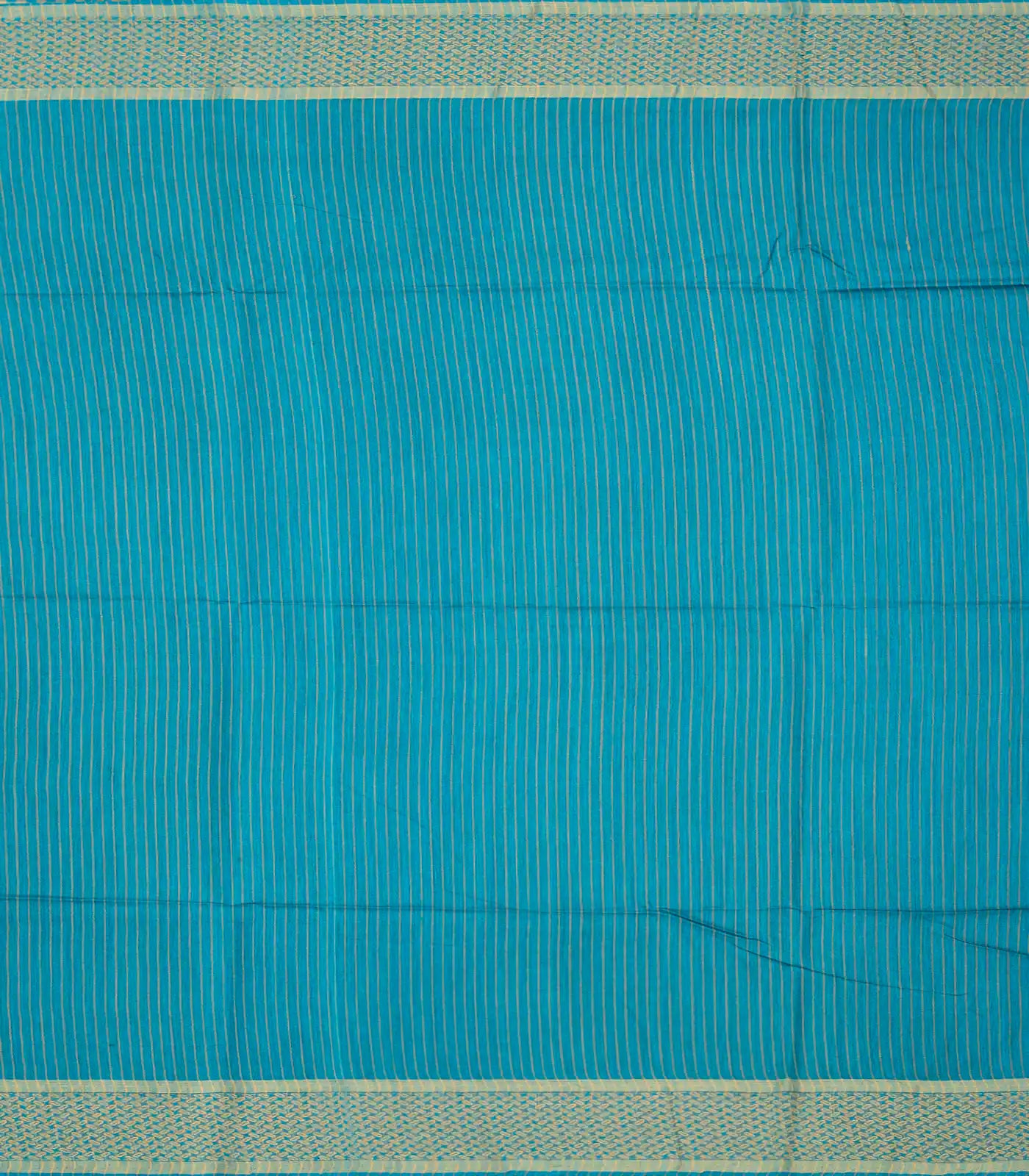 RmKV Sky Blue Handwoven Tussar Silk Saree With Striped Pallu-Sky Blue - view 4