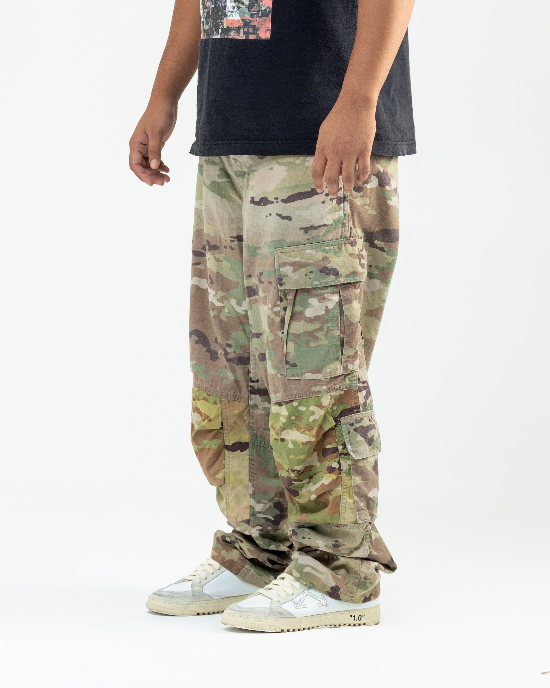 Vintage Military Surplus Usmc Mud Choclate Camo Cargo Pants - view 2