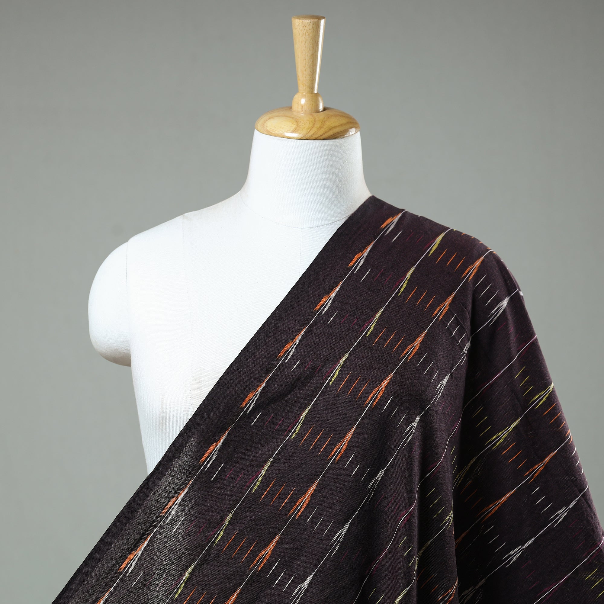 SOUTH KARGHA Brown - Pochampally Ikat Weave Cotton Fabric 28
