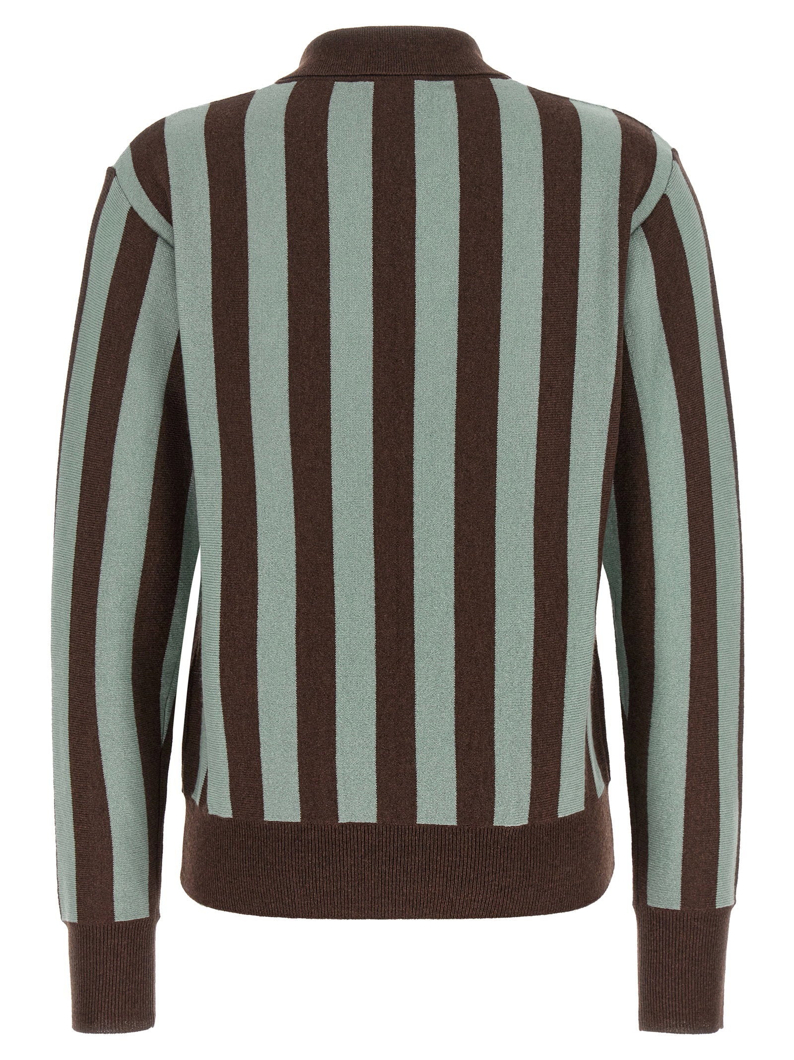 Alberto Biani Striped Knit Polo Shirt – 100% cashmere - view 2