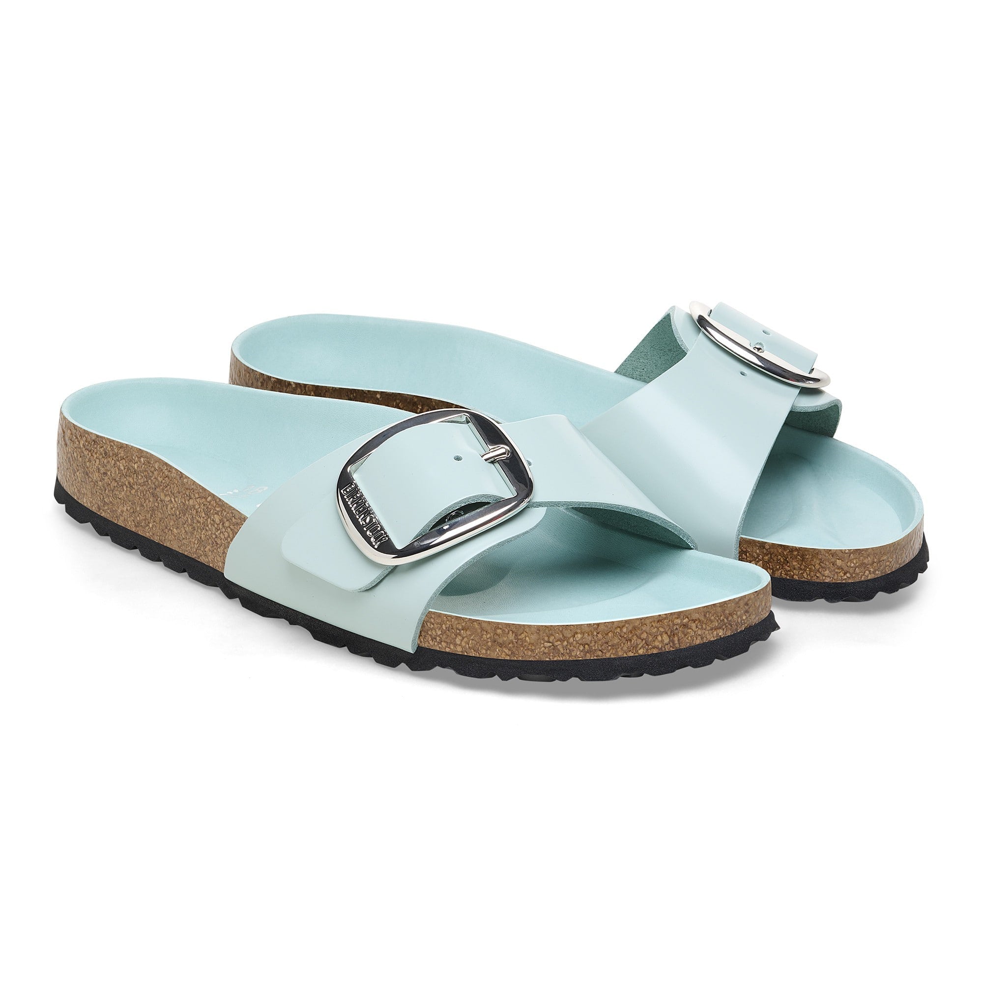 Birkenstock Madrid Big Buckle Natural Leather Patent - view 3