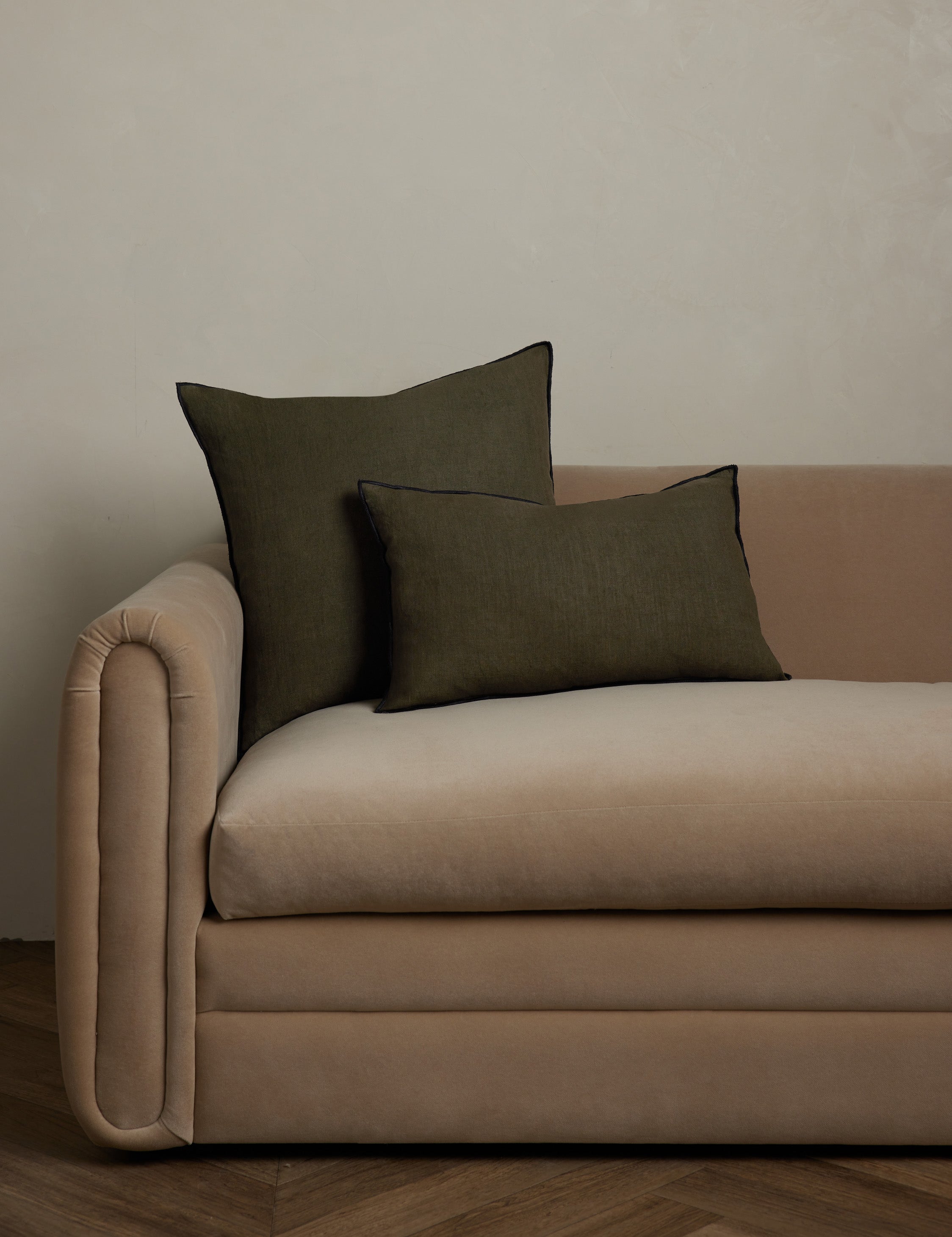 Lulu and Georgia Carys Contrast Linen Pillow - view 32