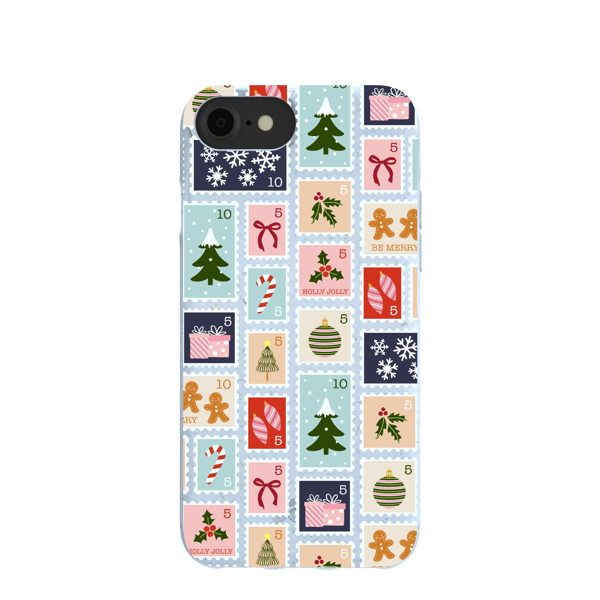 8 se case – Pela Case Powder Blue Noel Stamps iPhone 6/6s/7/8/SE Case