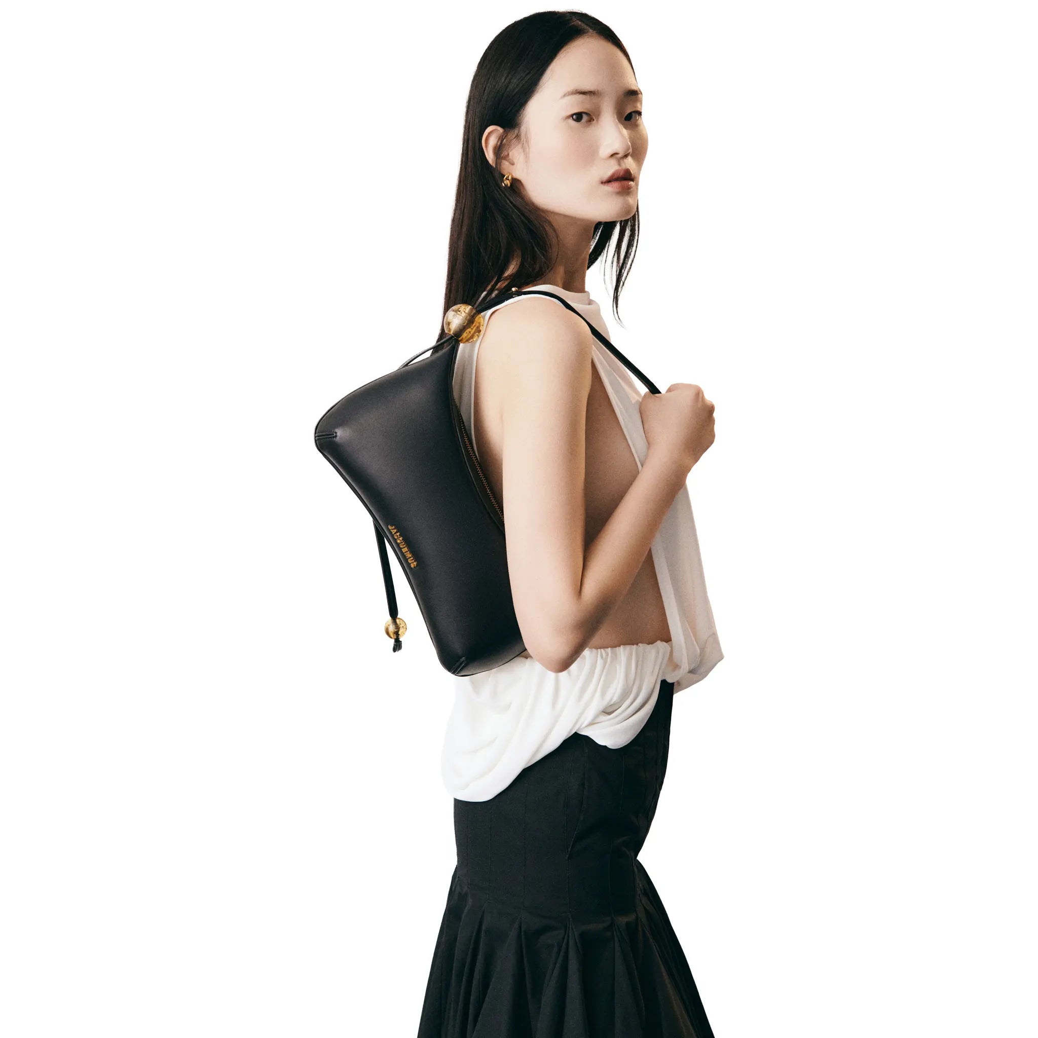 Jacquemus Les Classiques The Bisou Perle Beaded Black Shoulder Bag - view 8