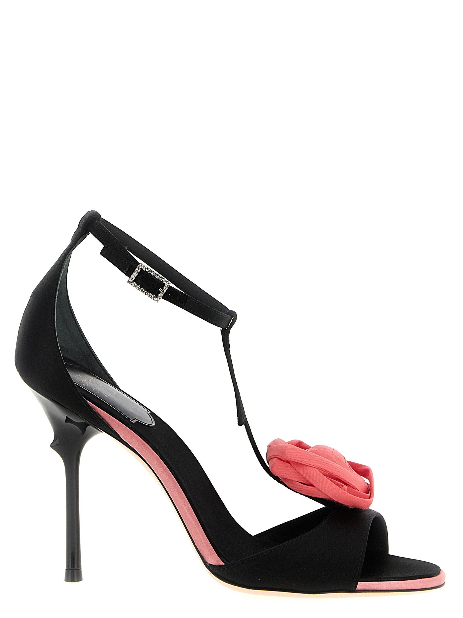 Roger Vivier Rose Vivier Sandals – 68% viscose, 32% silk
