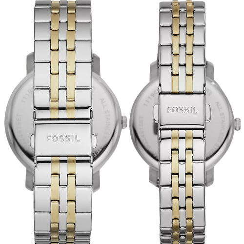 Fossil Lux Luther Silver Dial Pair 44mm & 34mm BQ2467SET - view 2