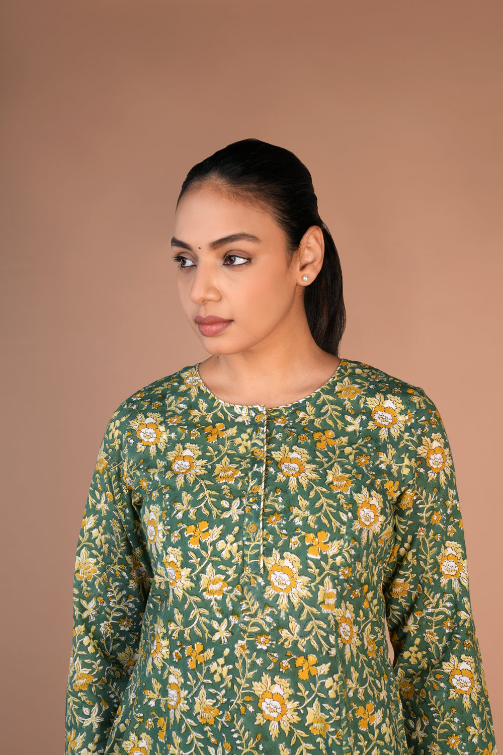 Kalanjali Ethnics Hand block printed cotton kurti - view 5